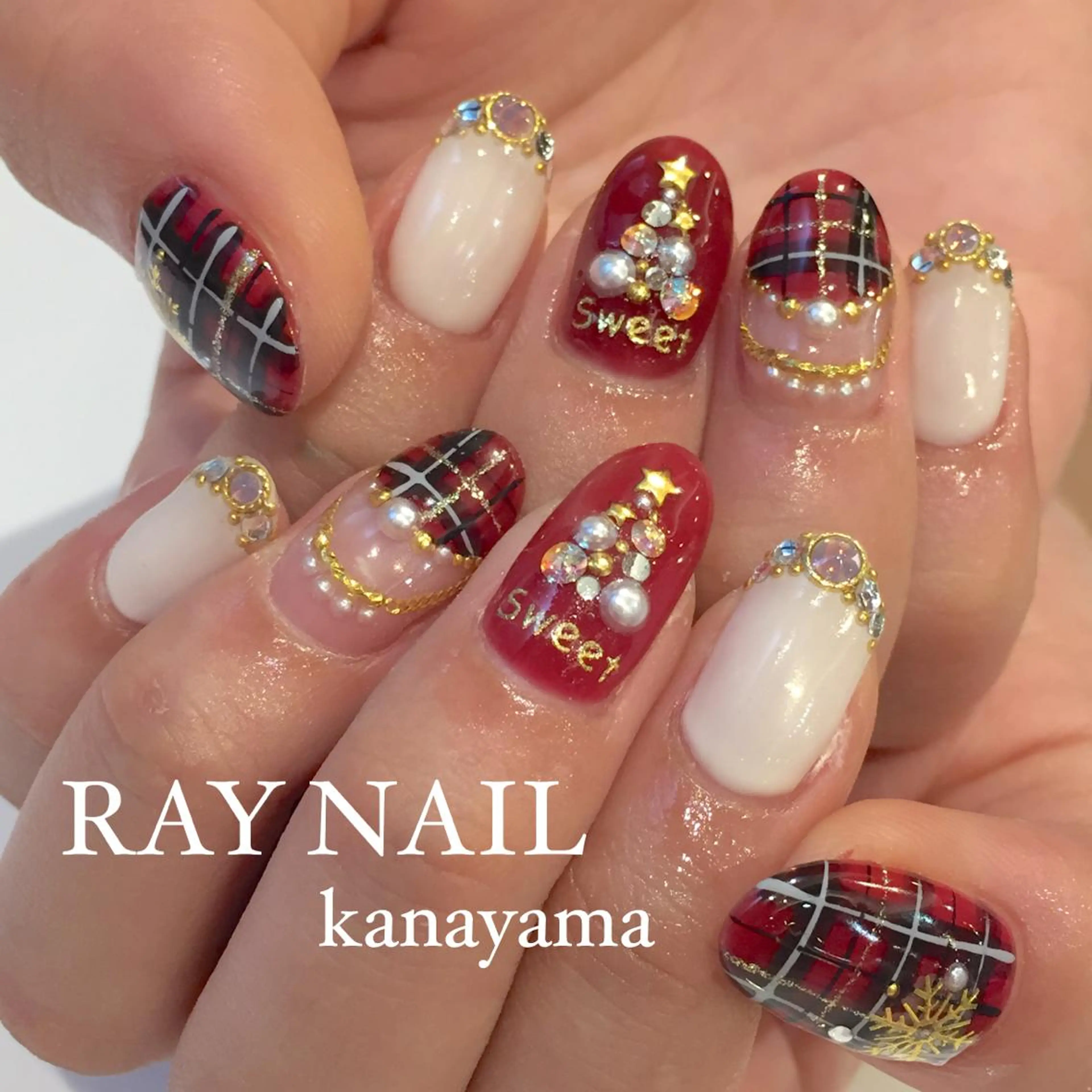 ネイル 冬ネイル クリスマス Arowa 伊田のネイルデザイン
