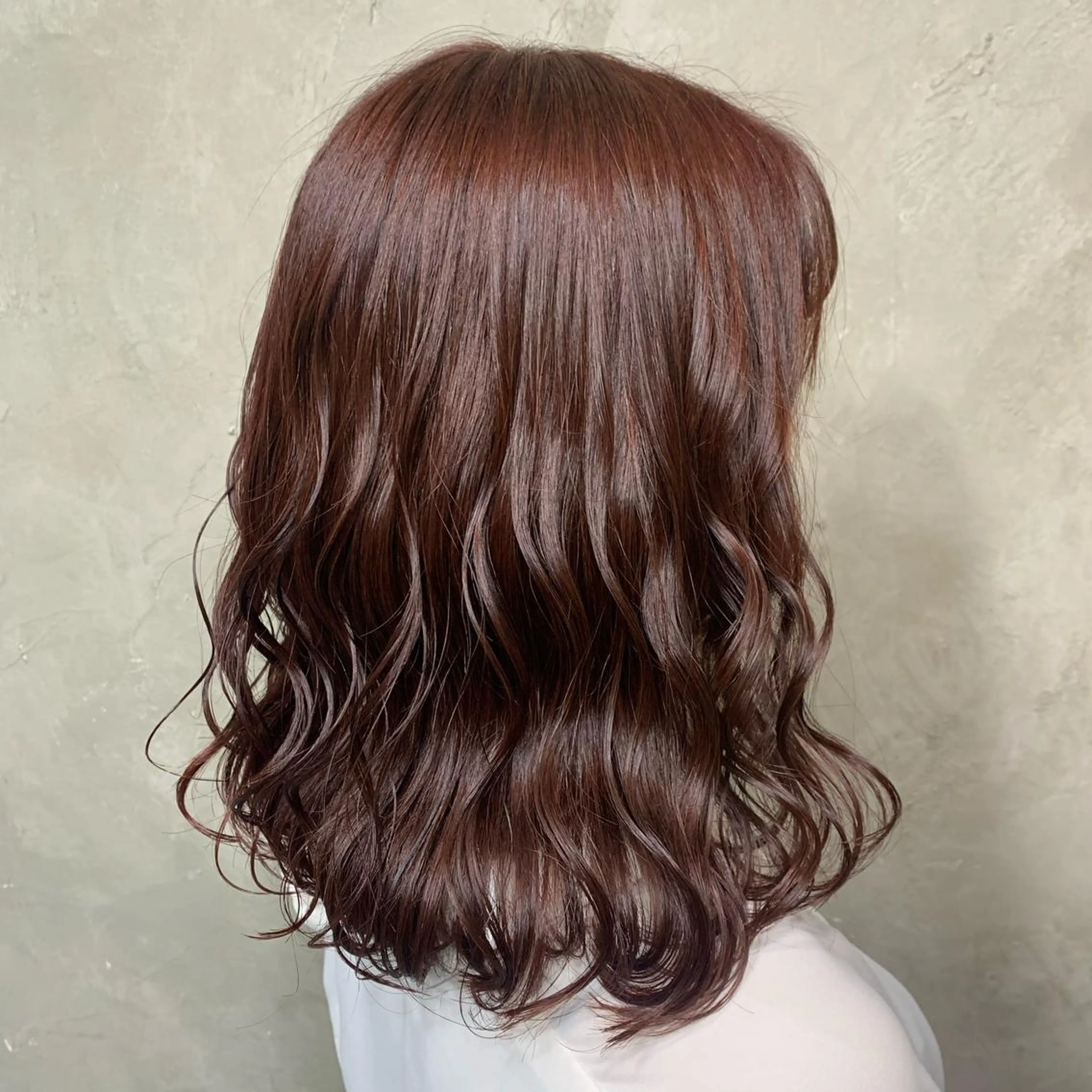 ミディアム ピンクブラウン ヘアカラー トリートメント 美髪✨髪質改善 &艶カラーmanaeのヘアスタイル