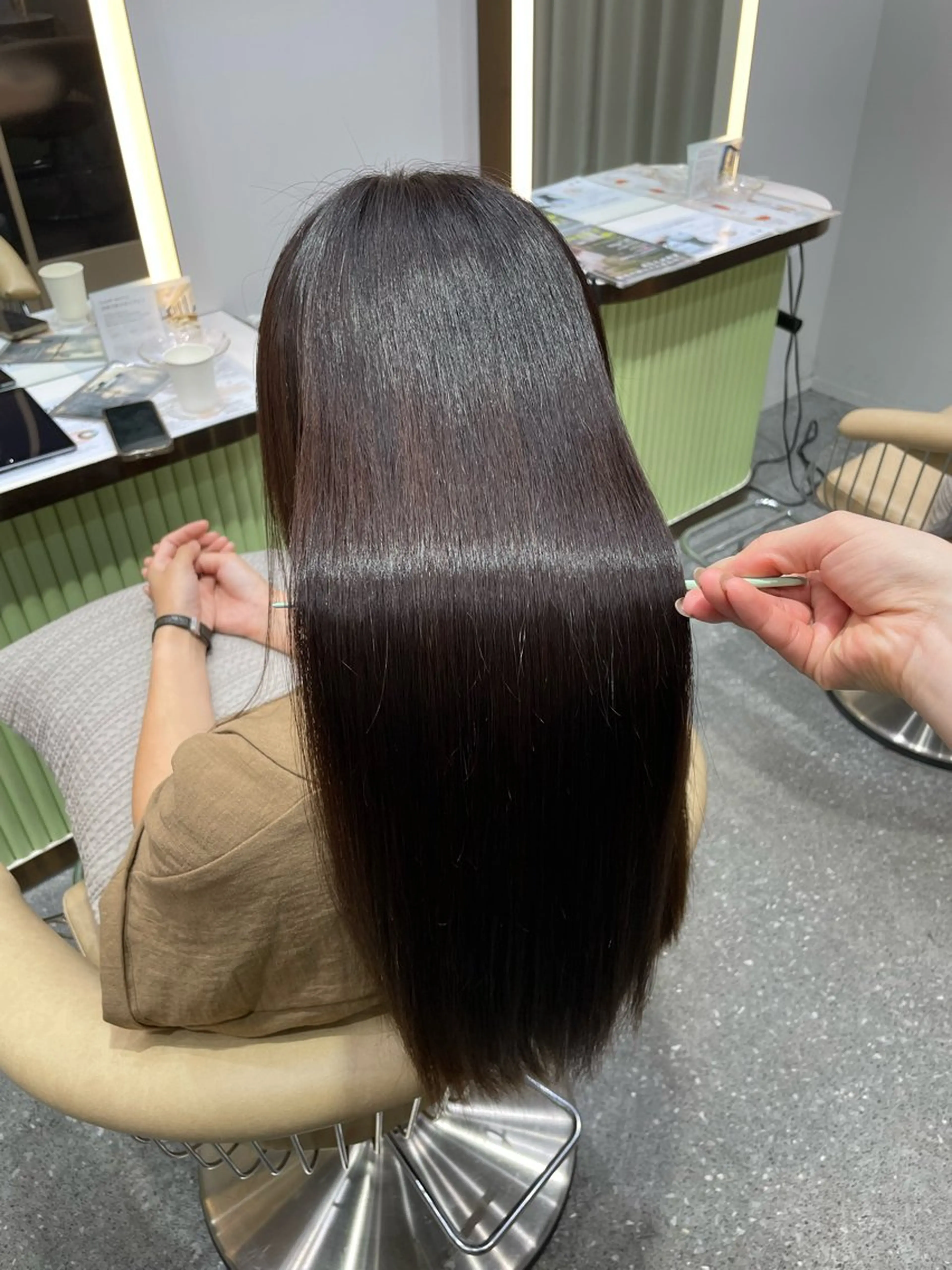 ロング カット 縮毛矯正 トリートメント 🐥ボブ/韓国ヘア 髪質改善/halcaのヘアスタイル