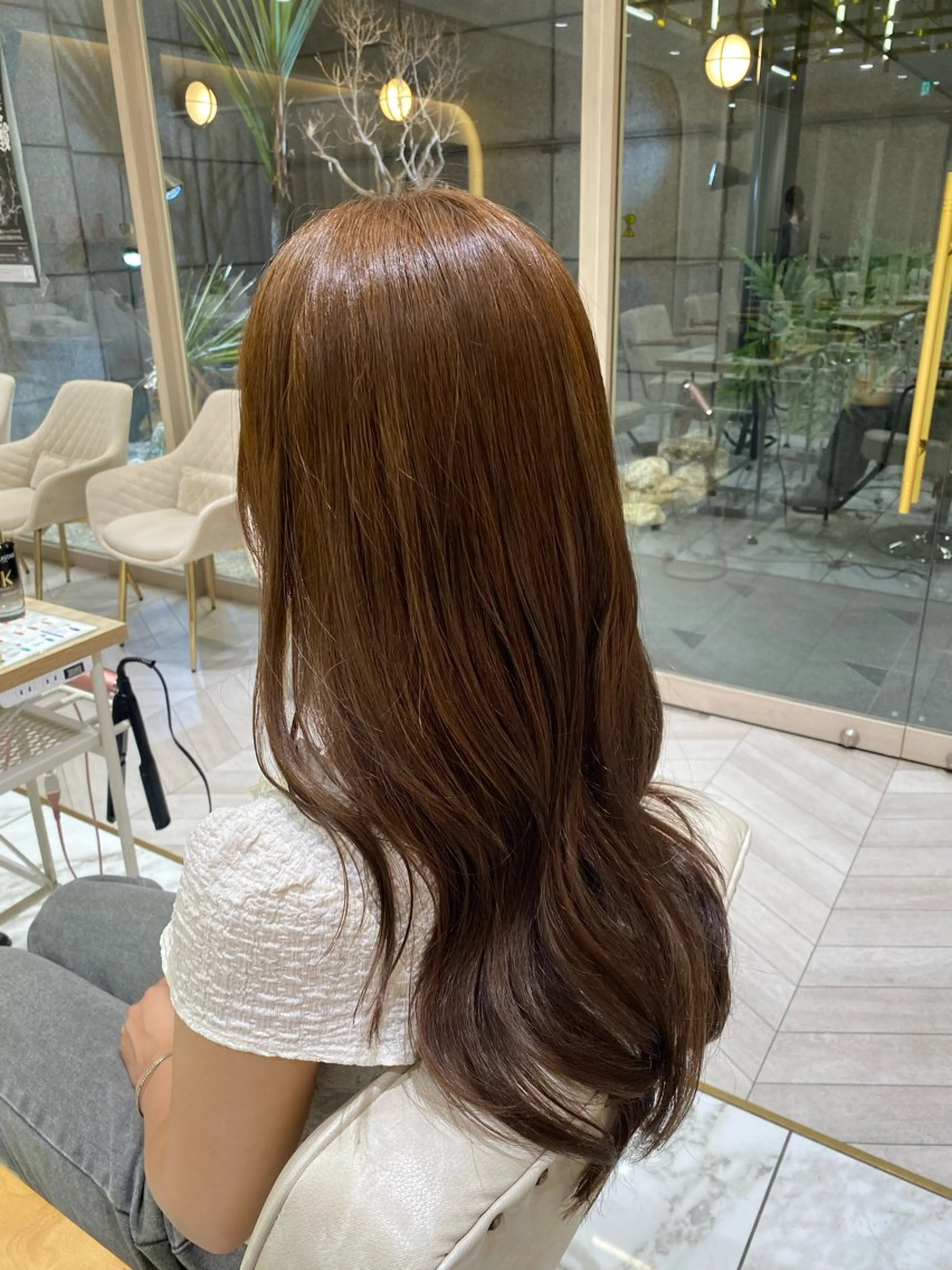 ロング カラー ブラウンカラー カット ヘアカラー トリートメント hina☺︎ 髪質改善/ストレートのヘアスタイル