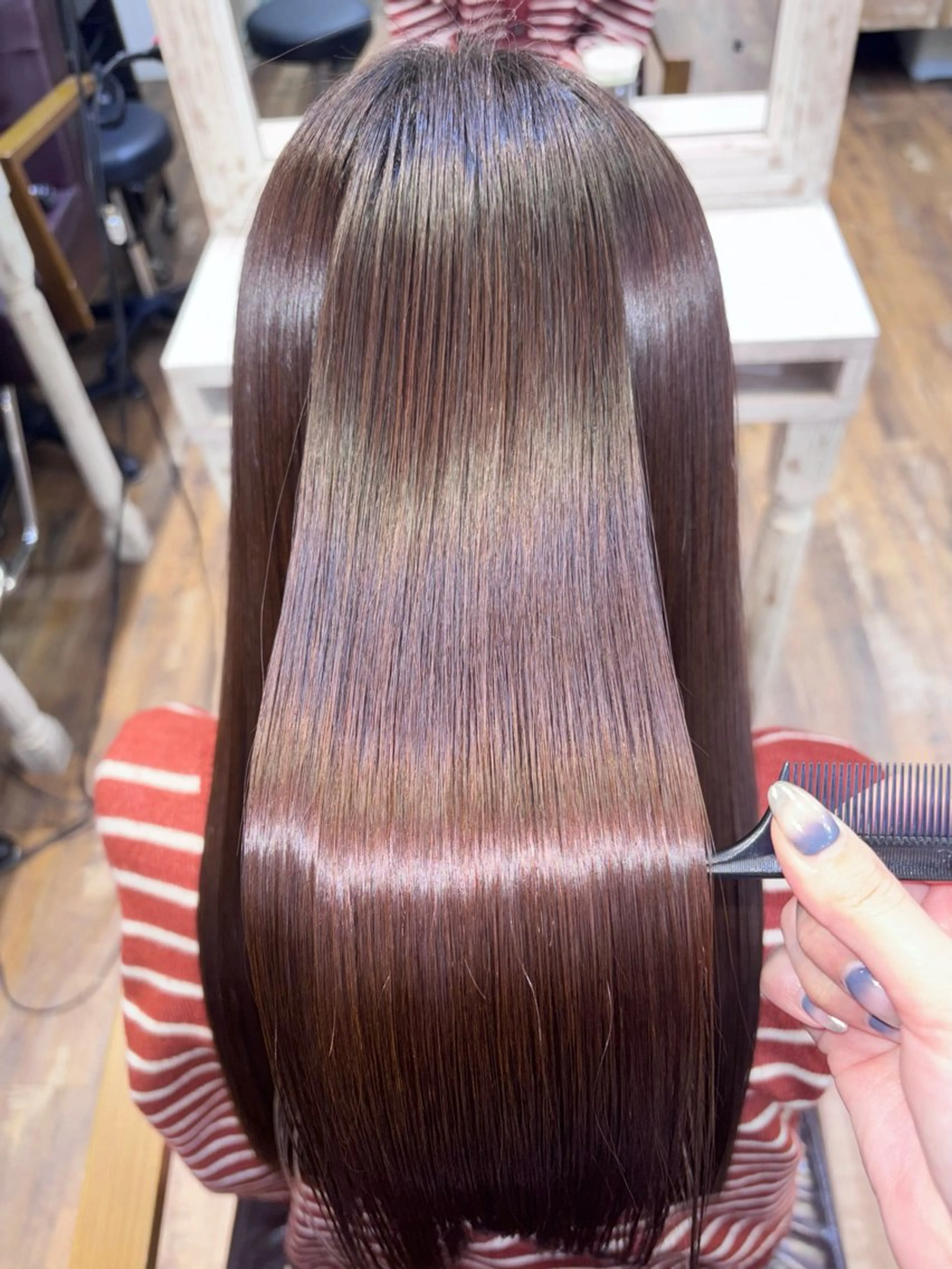 ロング カラー ブリーチ ダブルカラー インナーカラー ブリーチなしカラー 髪質改善 カット ヘアカラー トリートメント 💗髪質改善💗艶髪 韓国ヘア💗こころのヘアスタイル