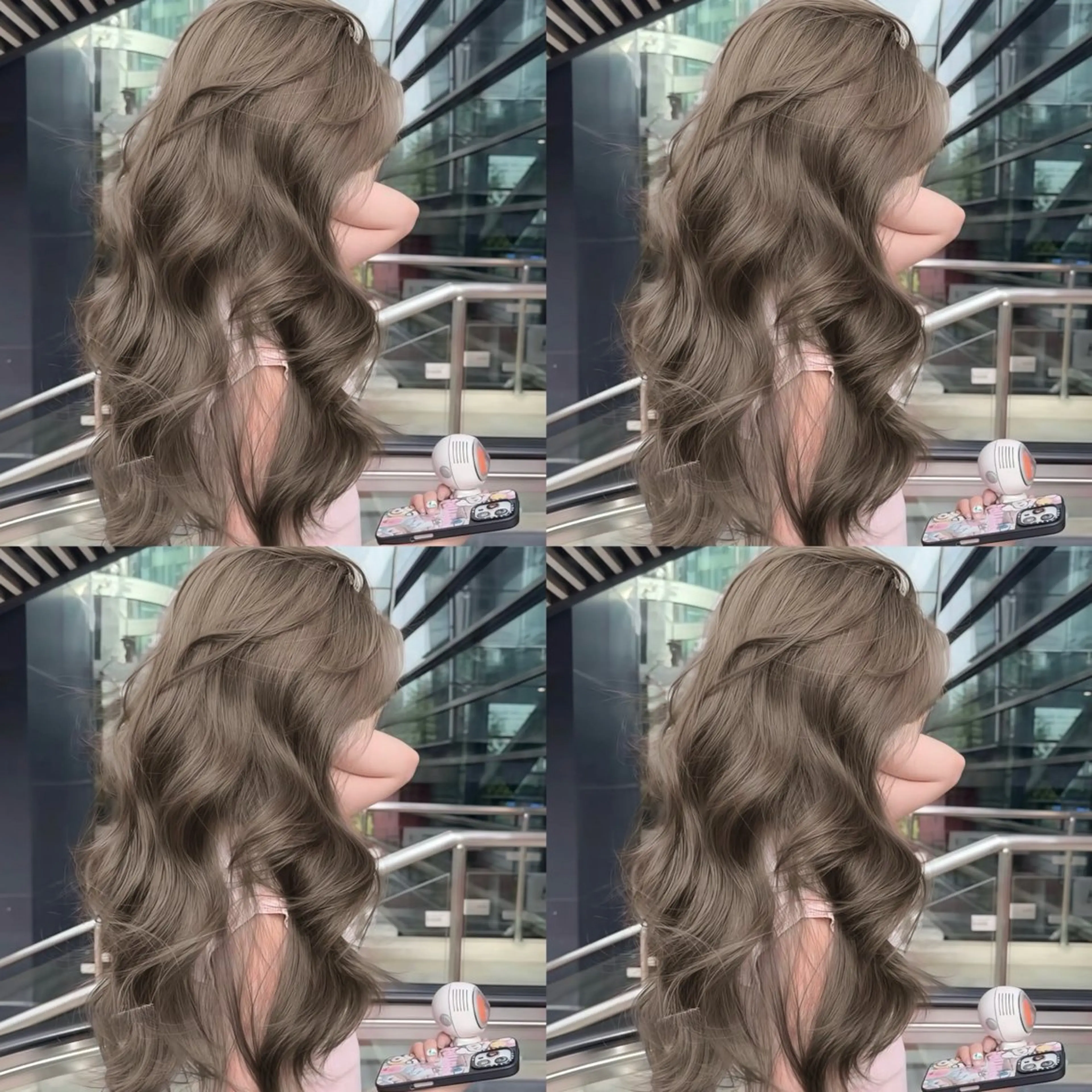 セミロング ヘアカラー トリートメント ヘッドスパ 透明感♡グレージュ ♡ミルクティー♡のヘアスタイル