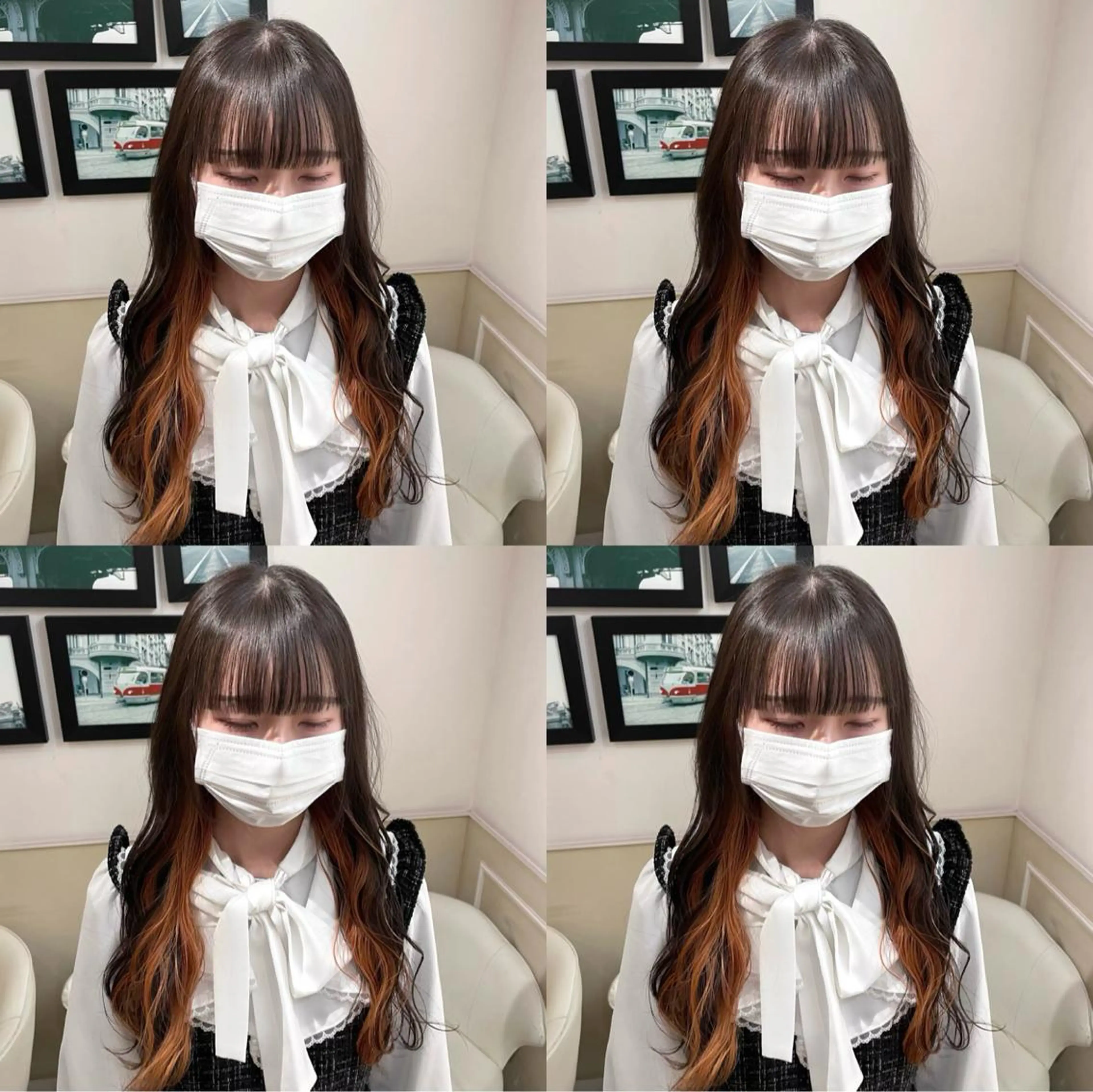 ロング カラー インナーカラー オレンジ 🌟トップデザイナー 高橋🌟のヘアスタイル