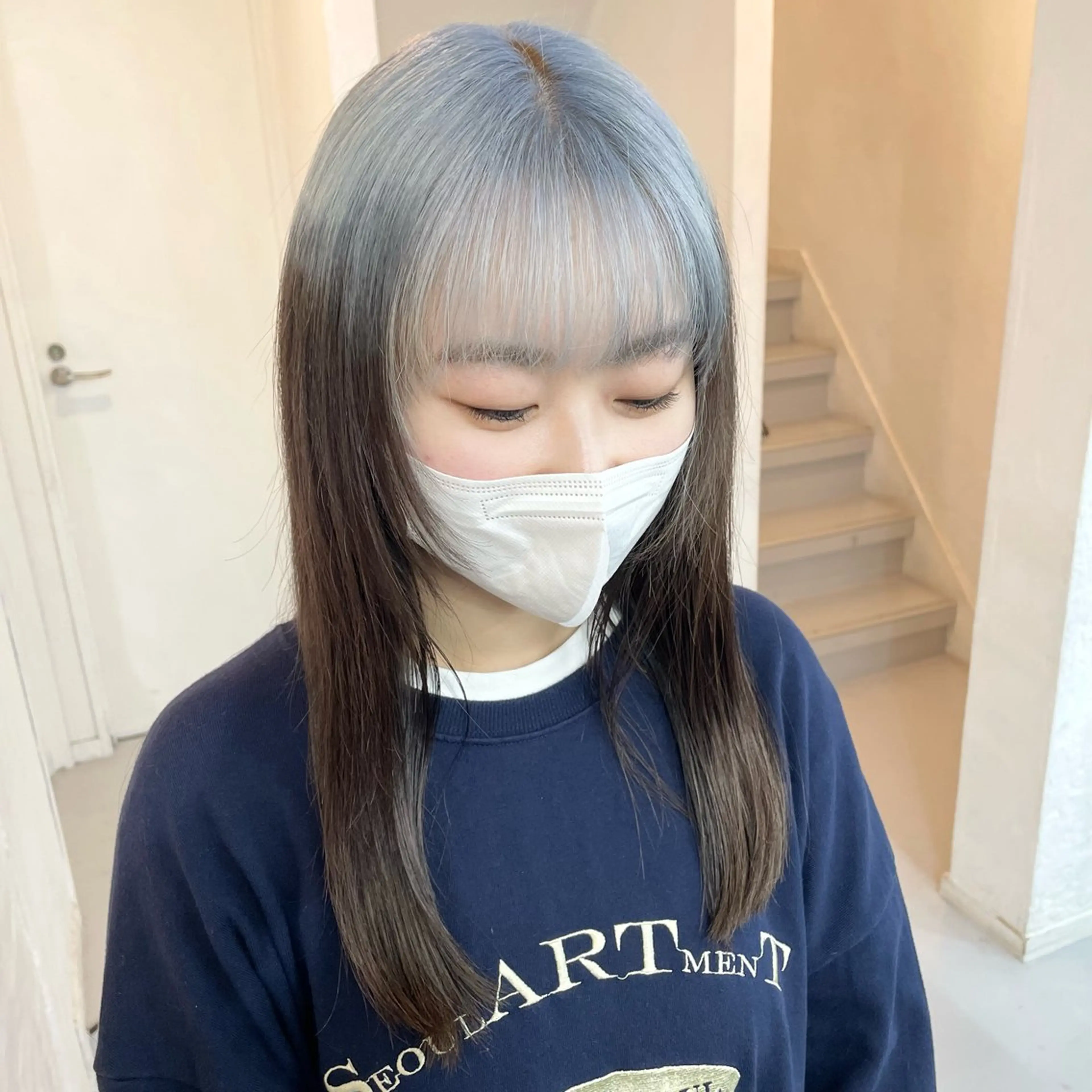 ロング カラー カット ヘアカラー トリートメント ヘアセット ブロンド・ハイトーン ／遠藤将太のヘアスタイル