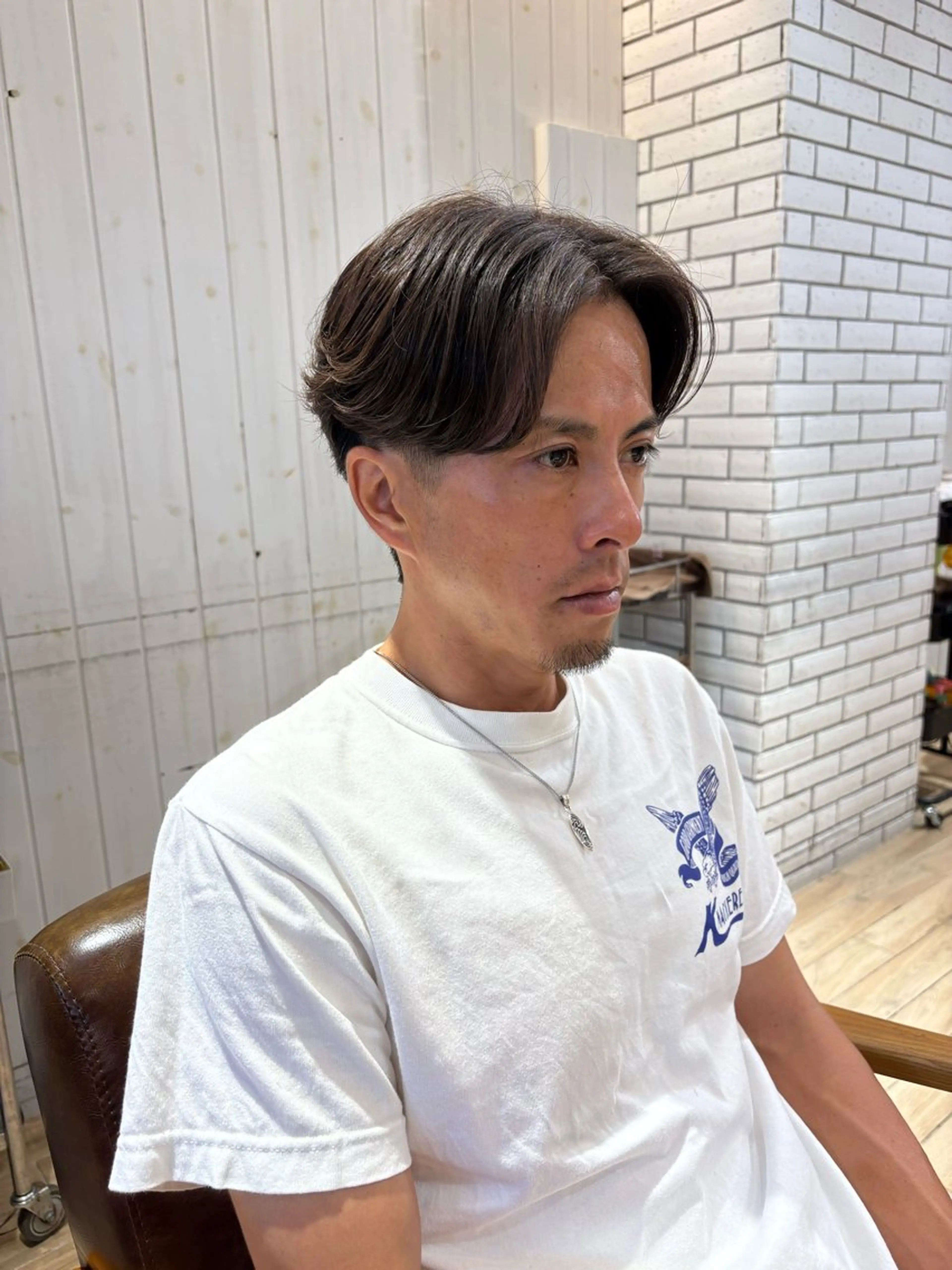 パーマ メンズ カット パーマ メンズカット/センタ ーパート /マミヤのヘアスタイル