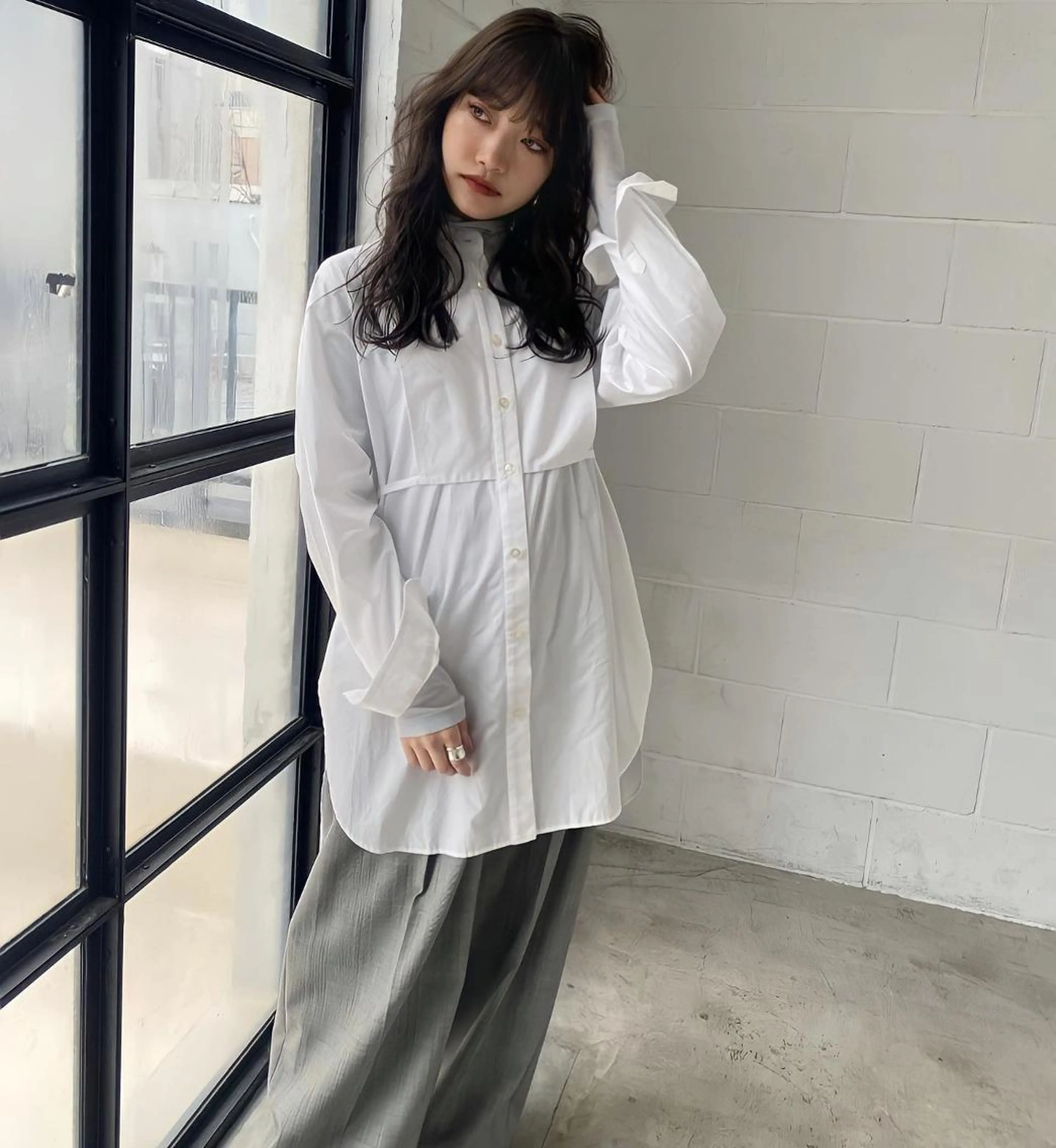 ミディアム カラー ヘアアレンジ アッシュ ベージュカラー ブルーカラー ブルーアッシュ 透明感カラー 韓国/髪質改善💘 櫻井かれんのヘアスタイル