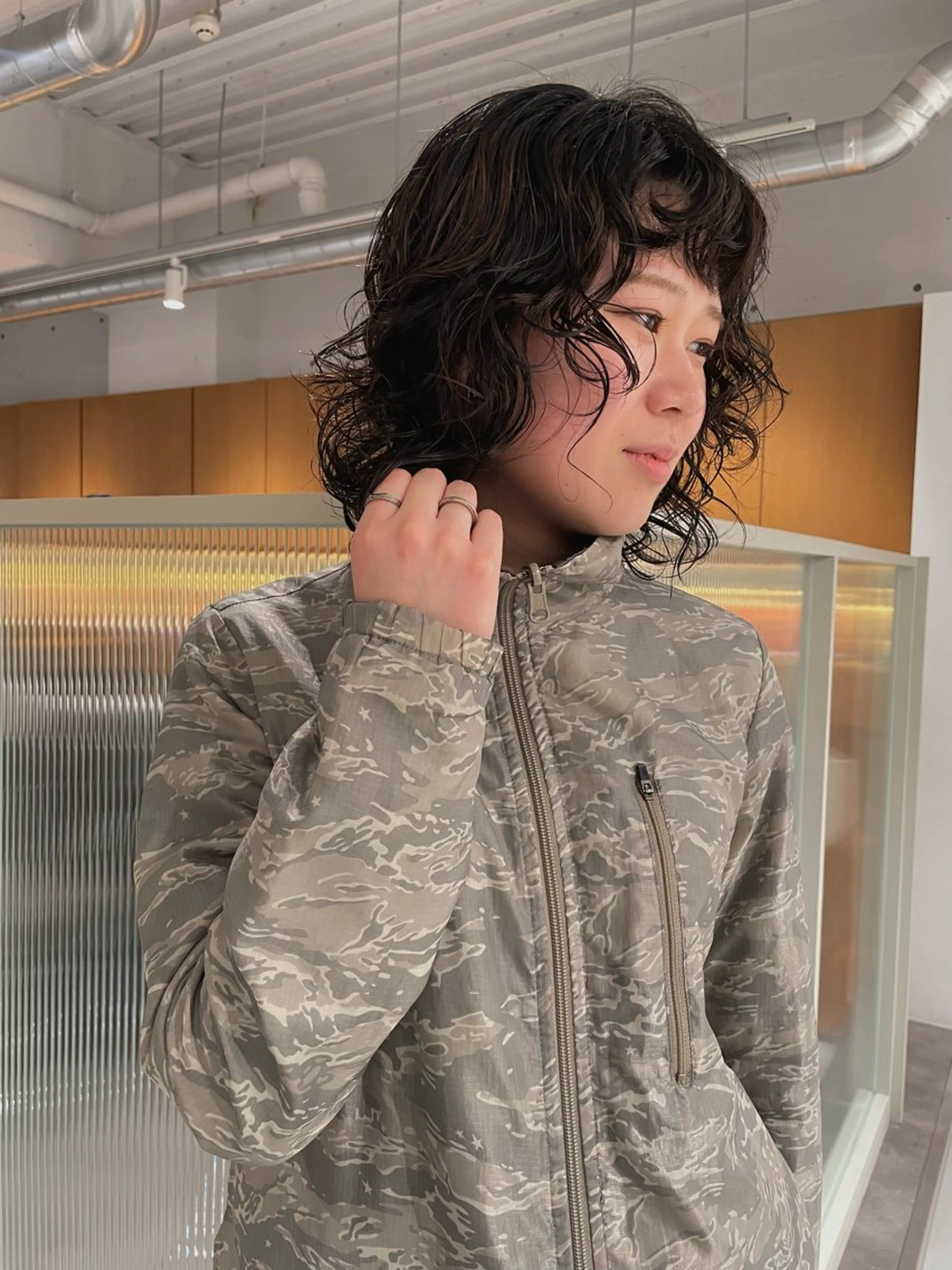 ミディアム ミディアムパーマ ボブ カット パーマ ボブ/レイヤー/ 御田村裕人のヘアスタイル