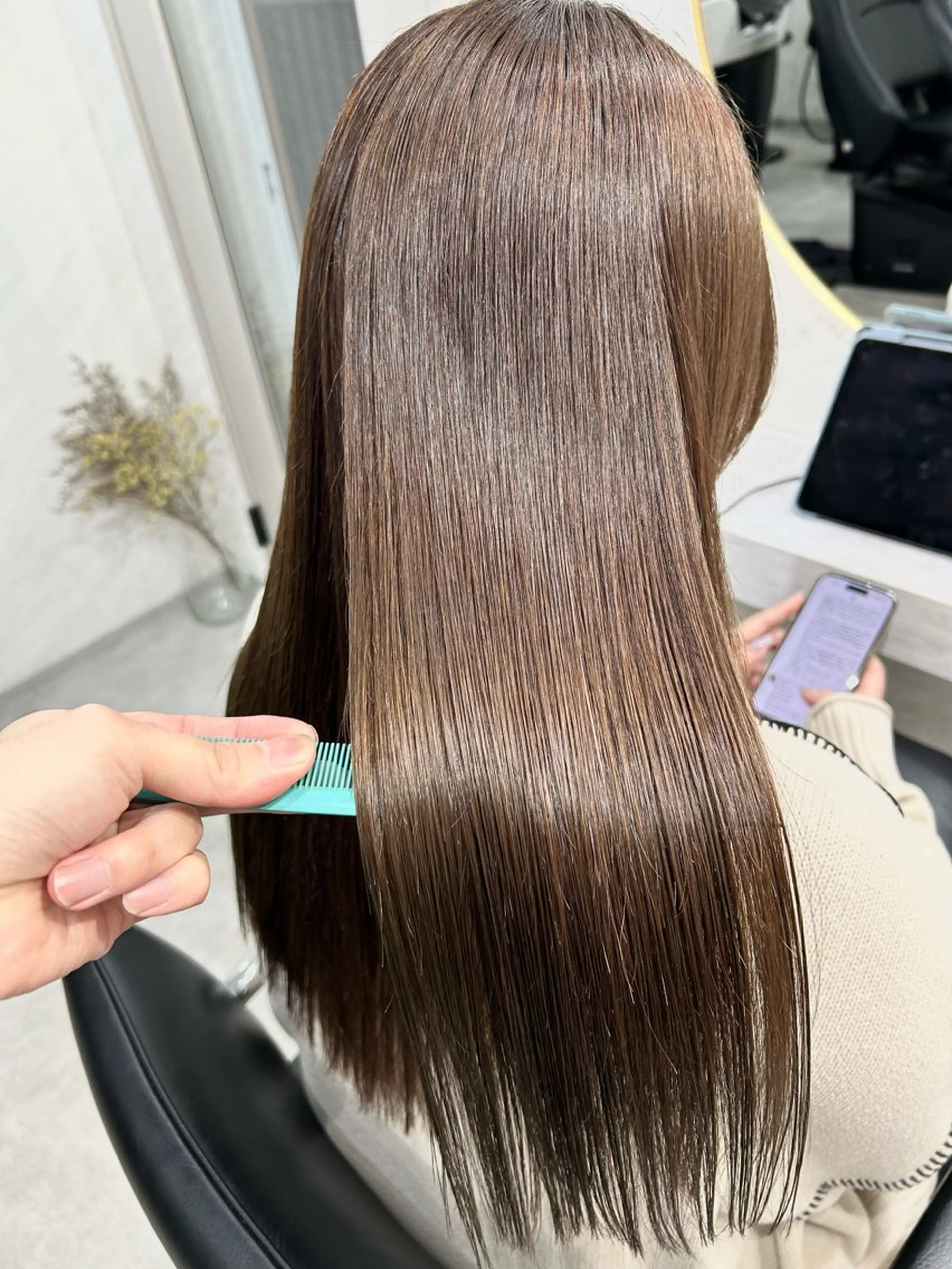 ロング カラー カット ヘアカラー 縮毛矯正 トリートメント 髪質改善will hairdesignのヘアスタイル