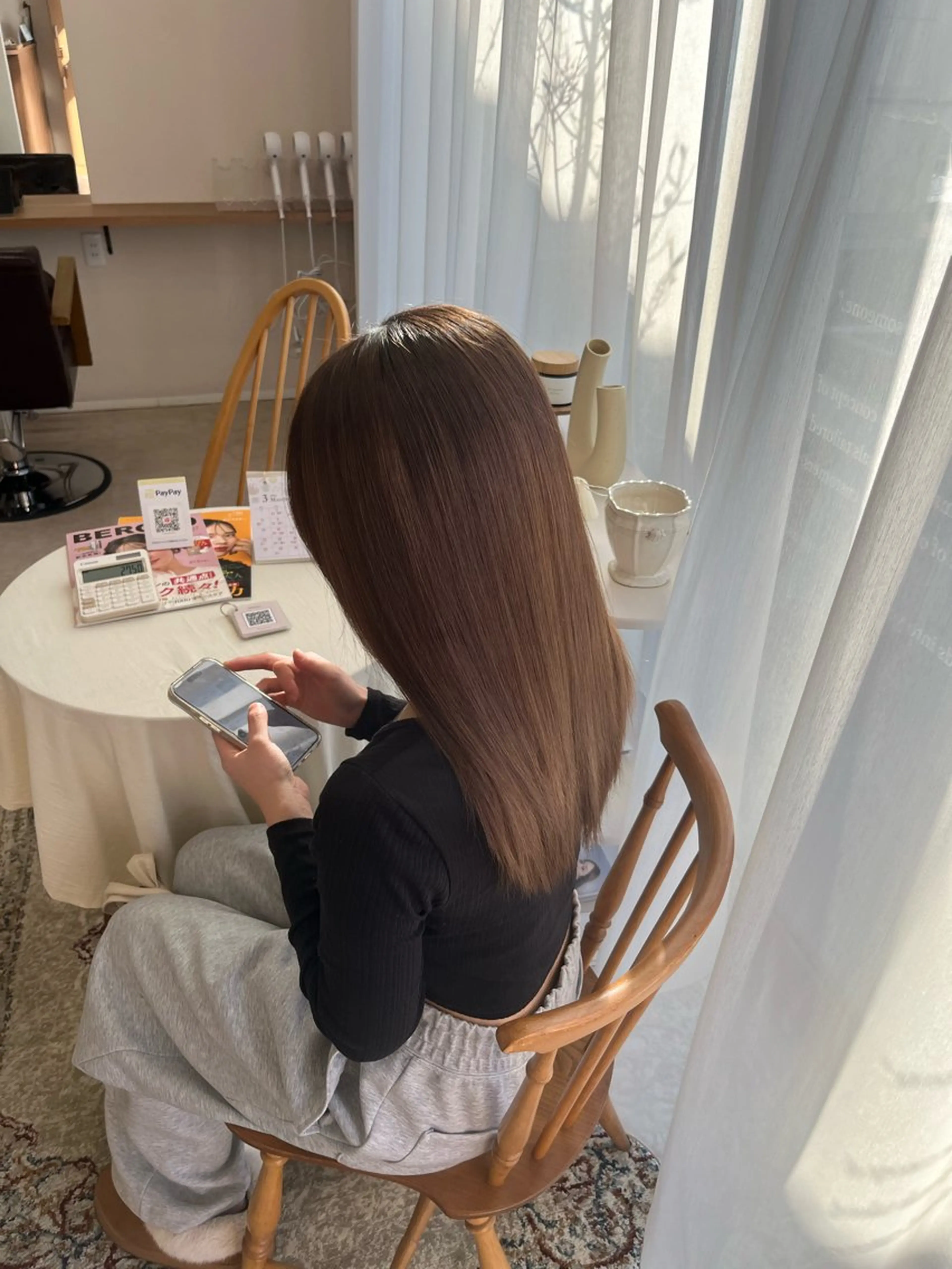 ロング トリートメント mei/艶髪/透明感 カラー/ヘアセットのヘアスタイル