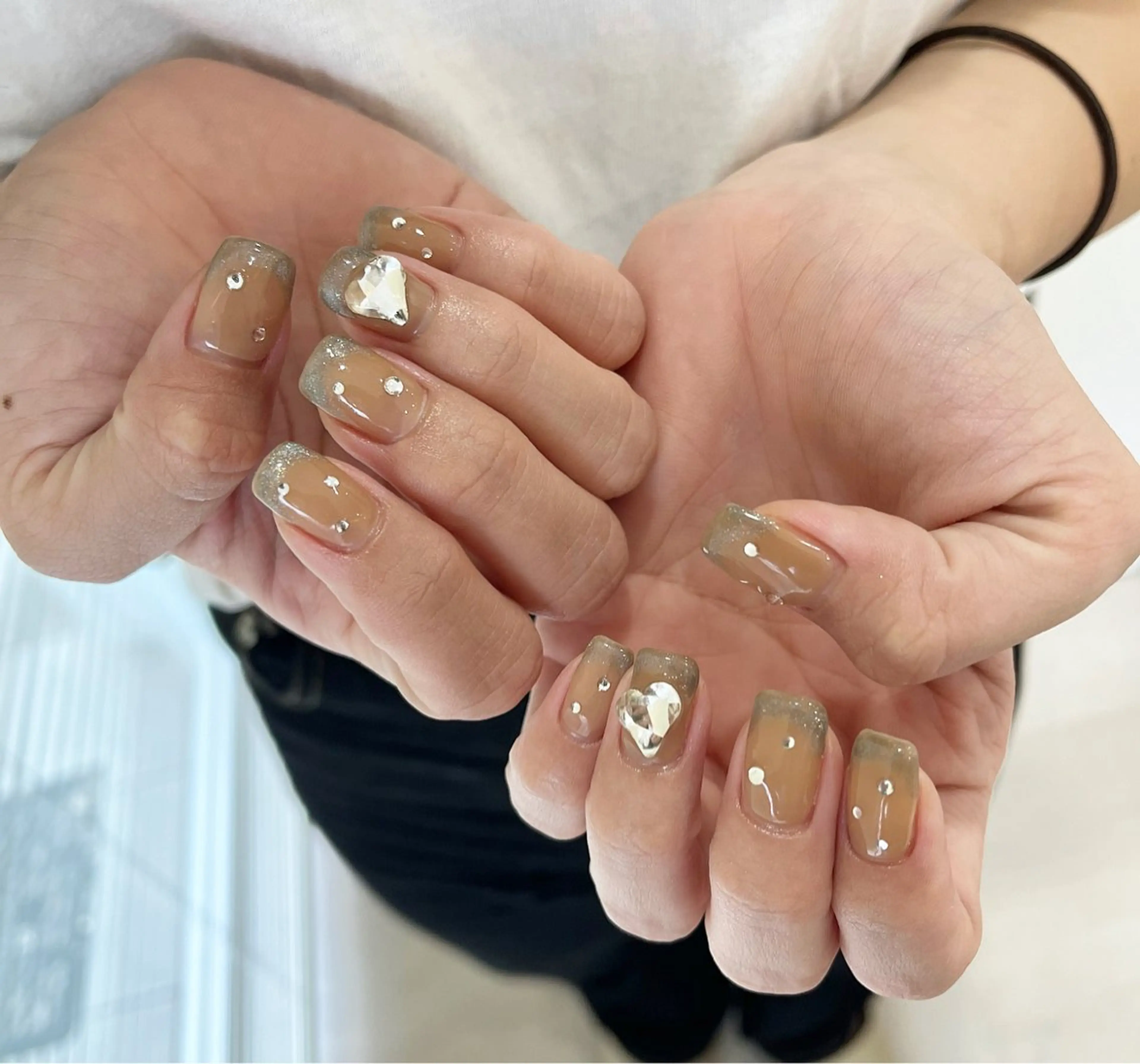 ネイル ハート マグネットネイル #Amin所属・#Amin nail salonのネイルデザイン