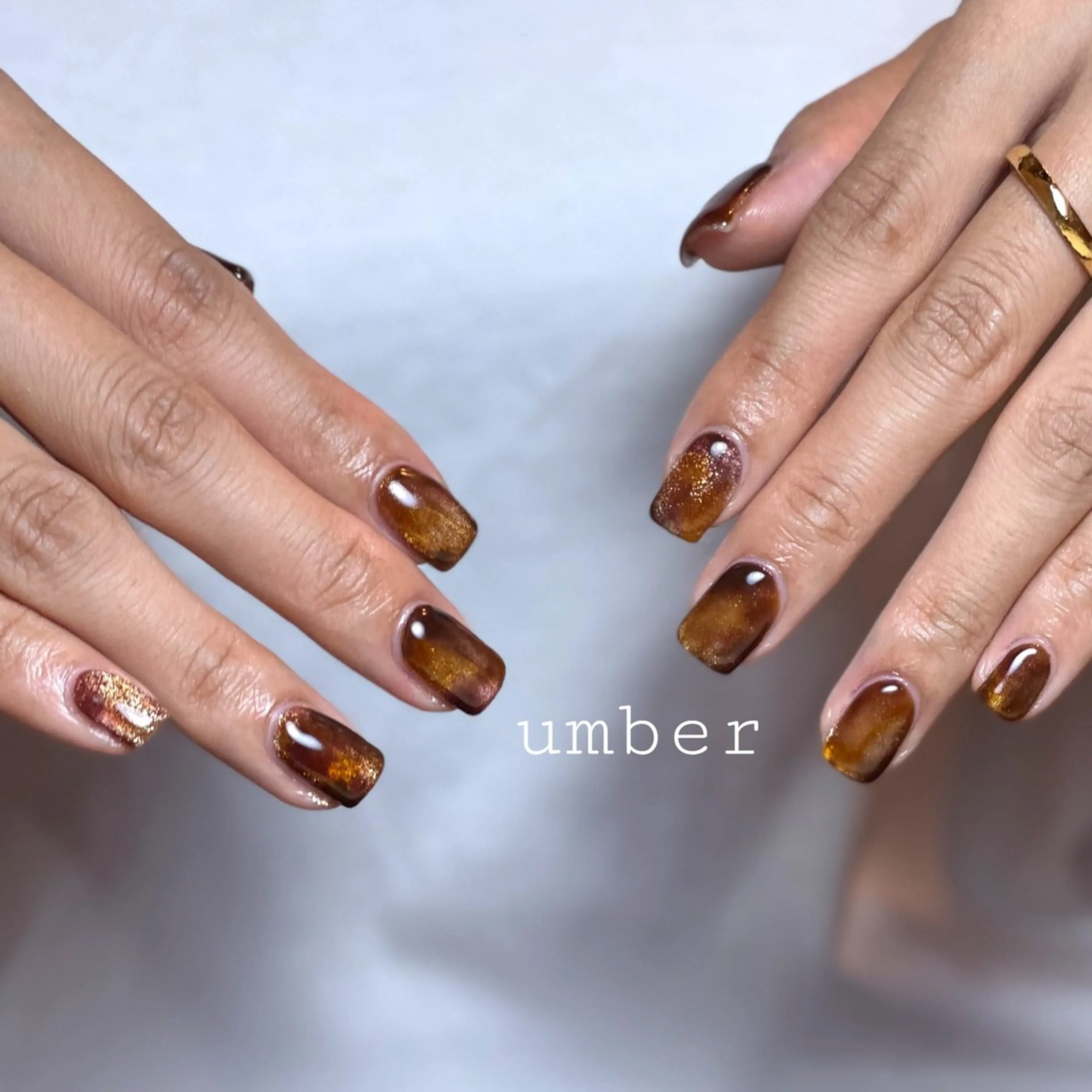 ネイル ハンドネイル umber 三茶1分のネイルデザイン