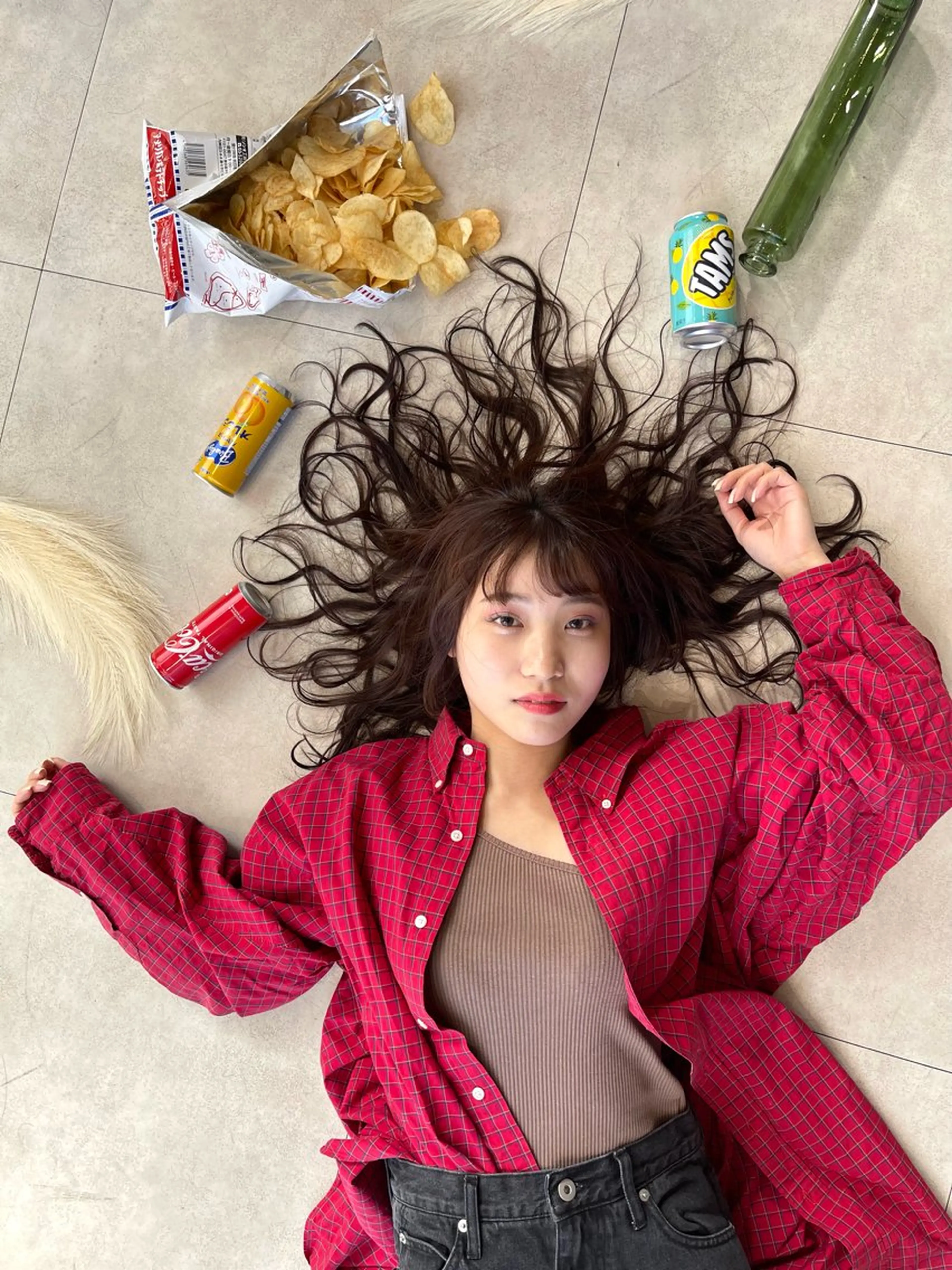 ミディアム カット パーマ トリートメント 石原圭悟 /ショート/艶カラーのヘアスタイル