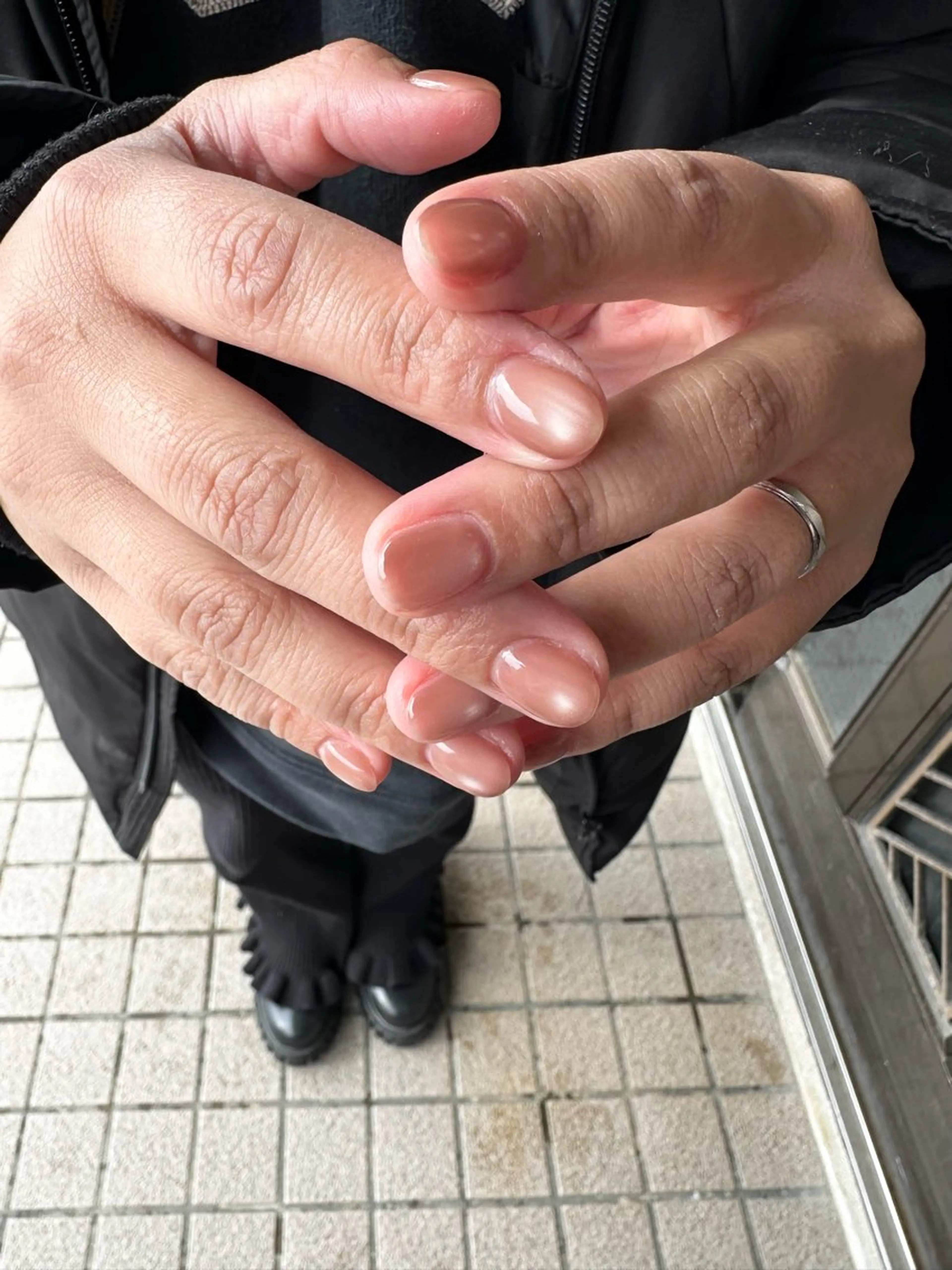 ネイル ビー玉ネイル ハンドネイル Sawa ︎︎𓂃⟡.·のネイルデザイン