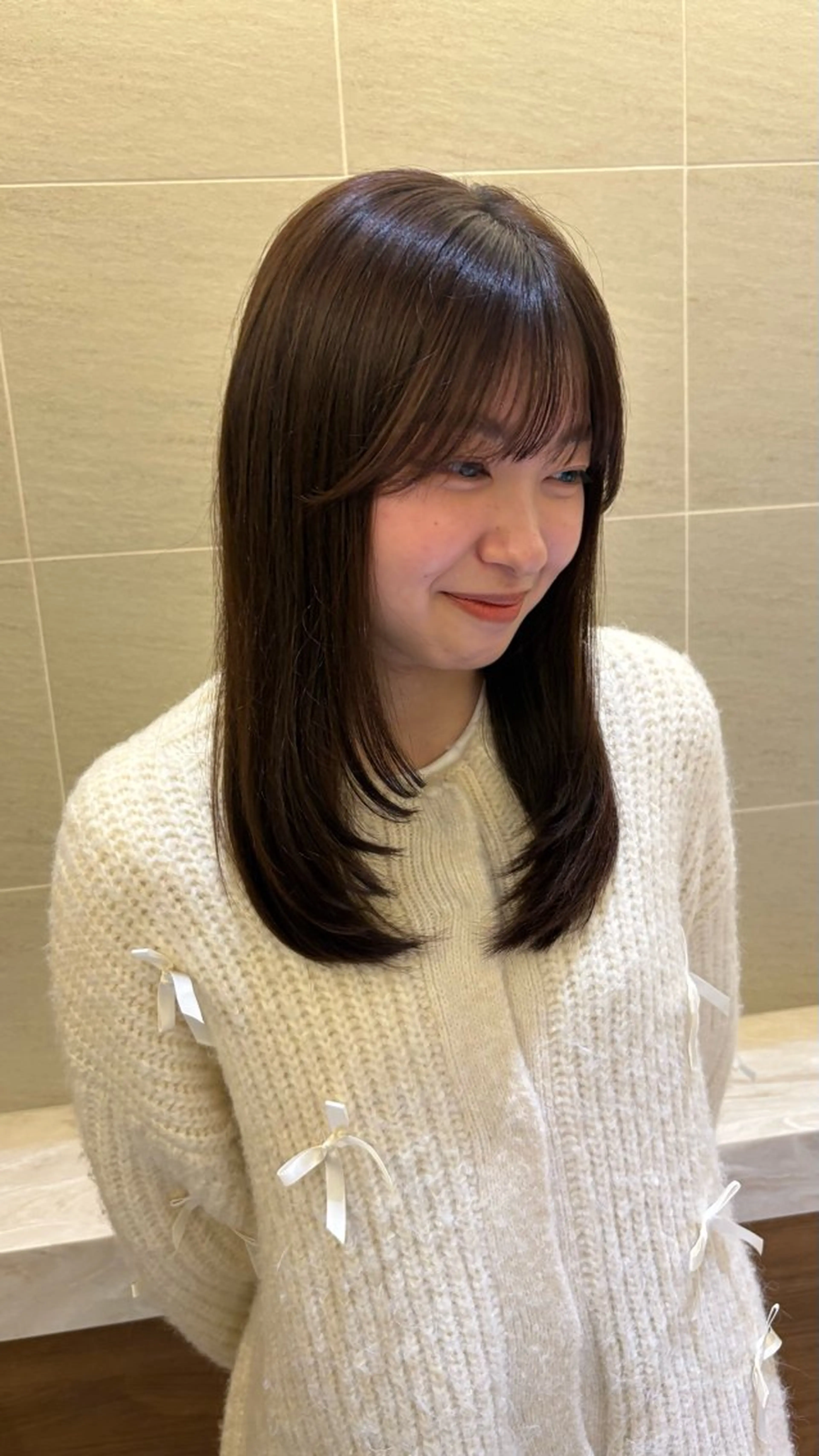 ミディアム 《無料カットモデル / perm》ナミのヘアスタイル