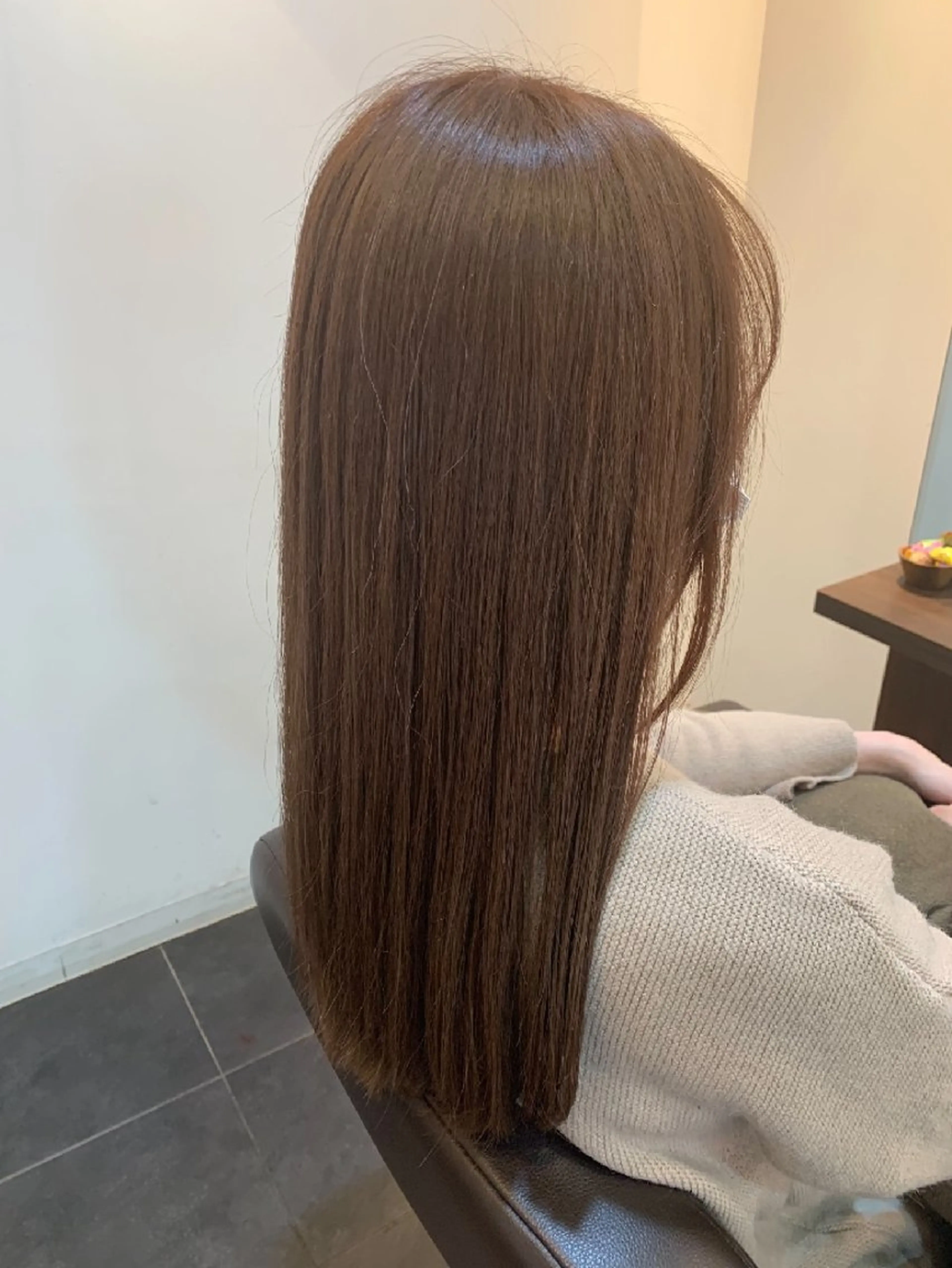 ロング カラー グレージュ ヘアカラー トリートメント ASAKO ✴︎アメリシュシュのヘアスタイル