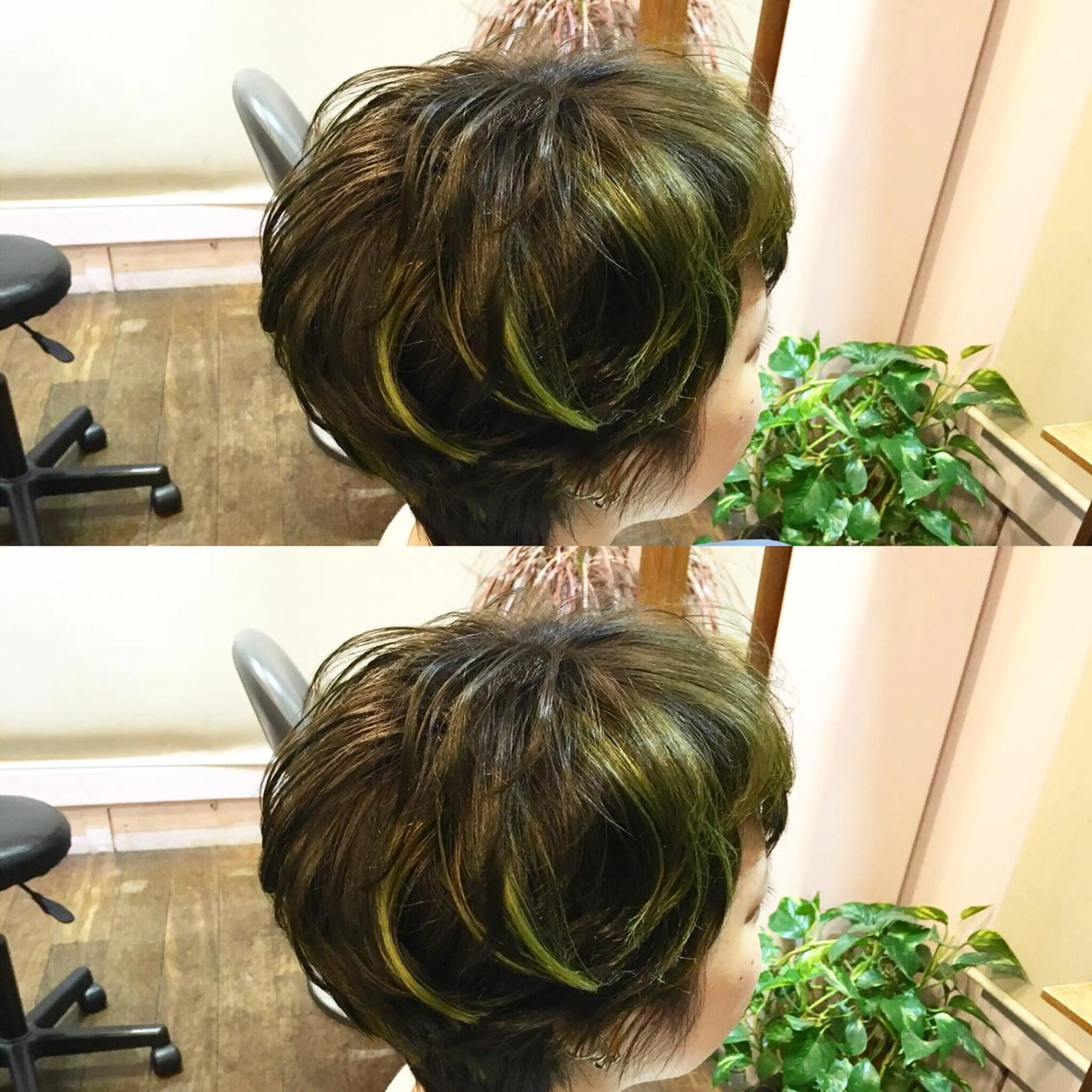 ショート カラー ベージュカラー メッシュ period.所属・艶髪/髪質改善 🤍kumikoのヘアスタイル