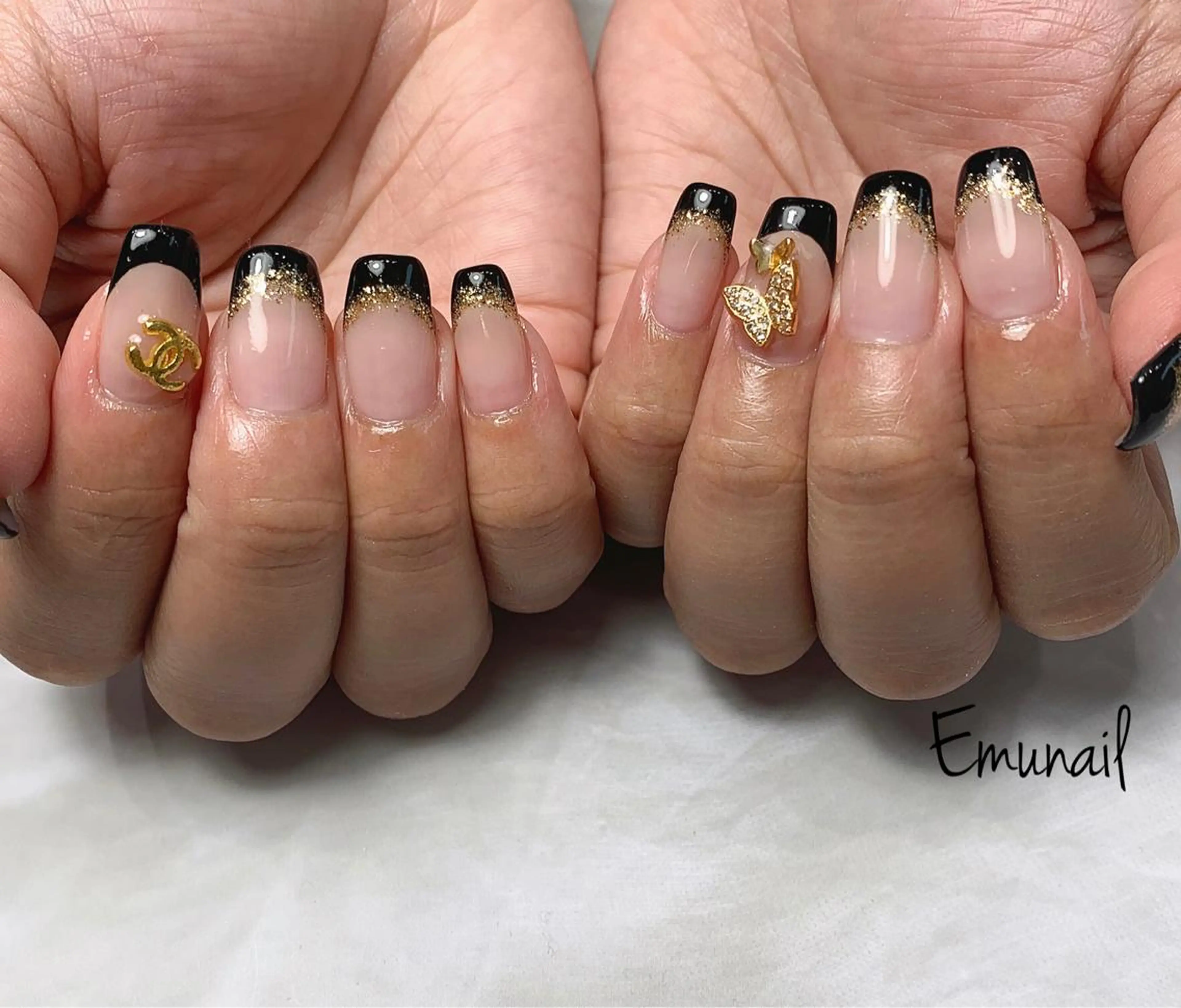 ネイル ラメ(グリッター) ハンドネイル Emu Nailのネイルデザイン