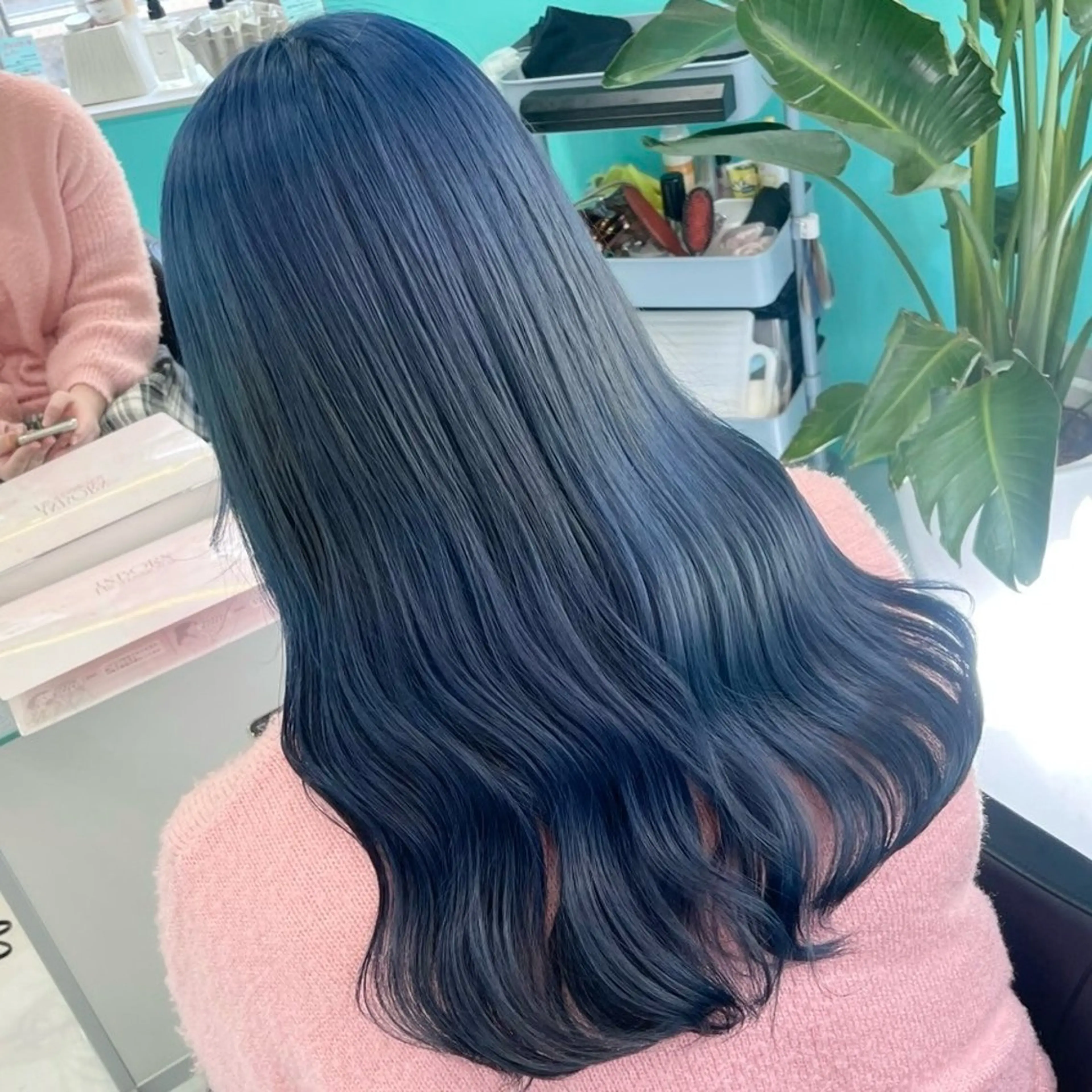 ロング カラー ブルーカラー ネイビーカラー Natsuki💖 ボブ×艶カラー🥣のヘアスタイル