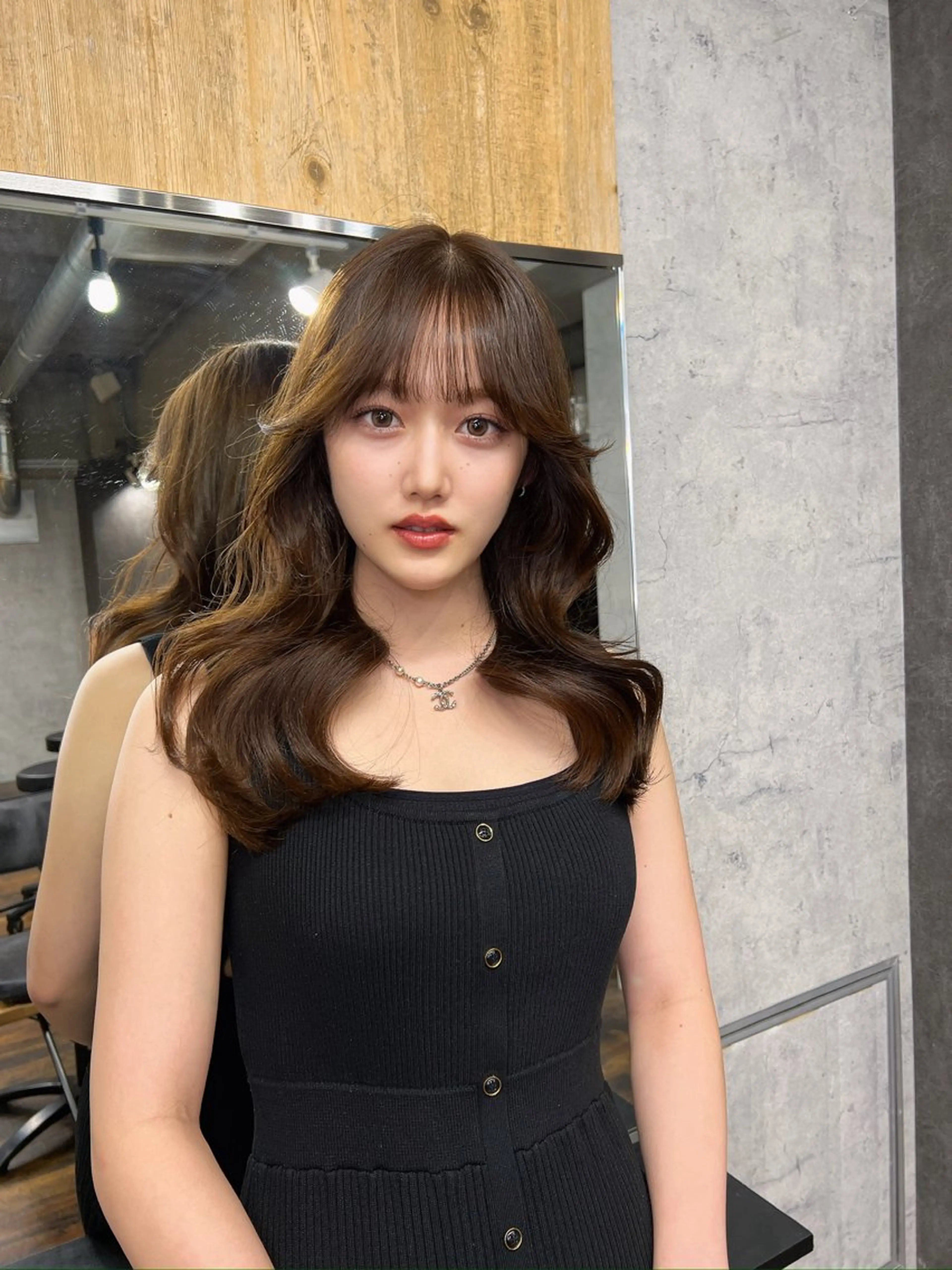 ミディアム カラー ヘアアレンジ レイヤー/顔周り 韓国ヘア森田和貴のヘアスタイル