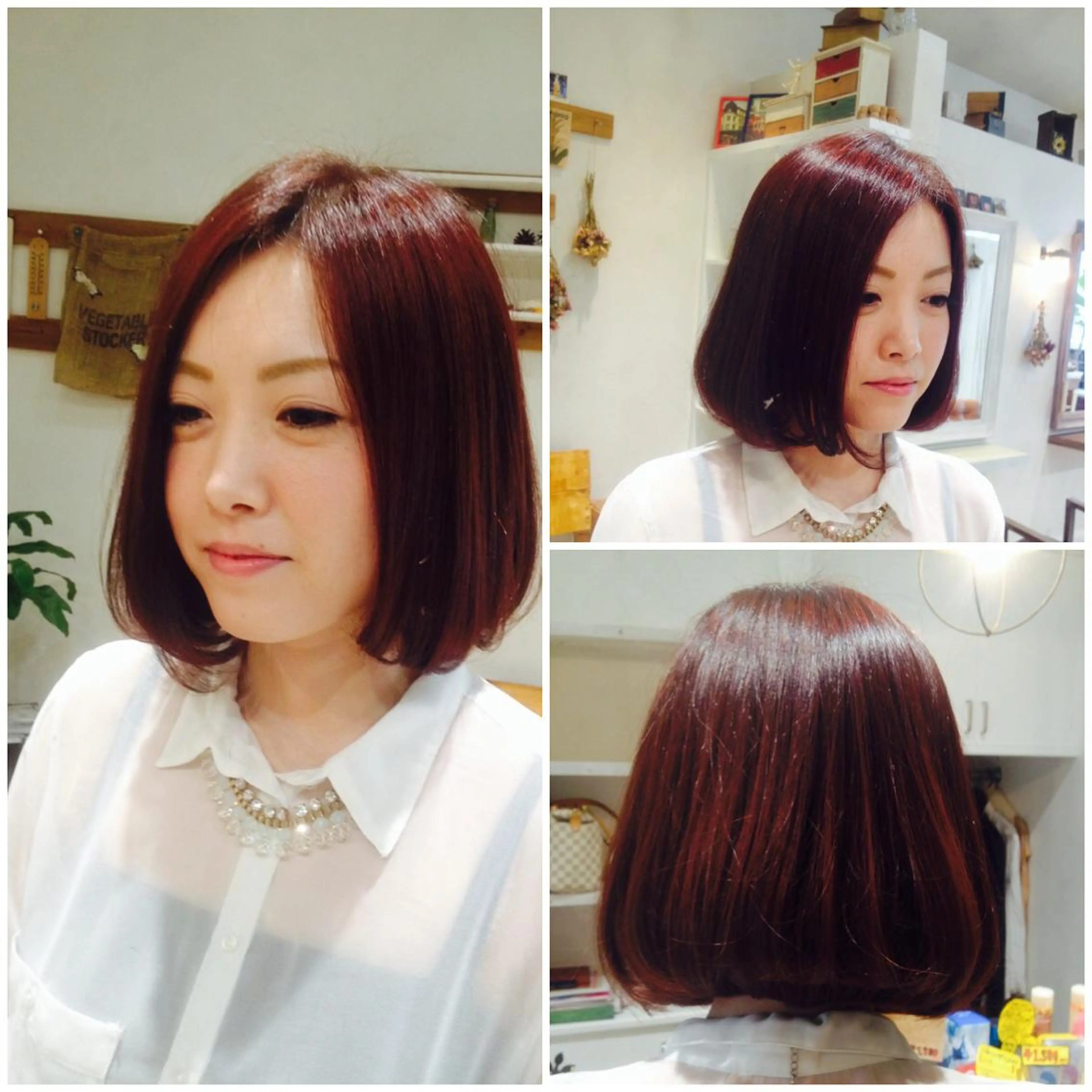 ショート ミディアム カラー 前下がりボブ ボブ メンズ指名多数!! SiLO 田島のヘアスタイル