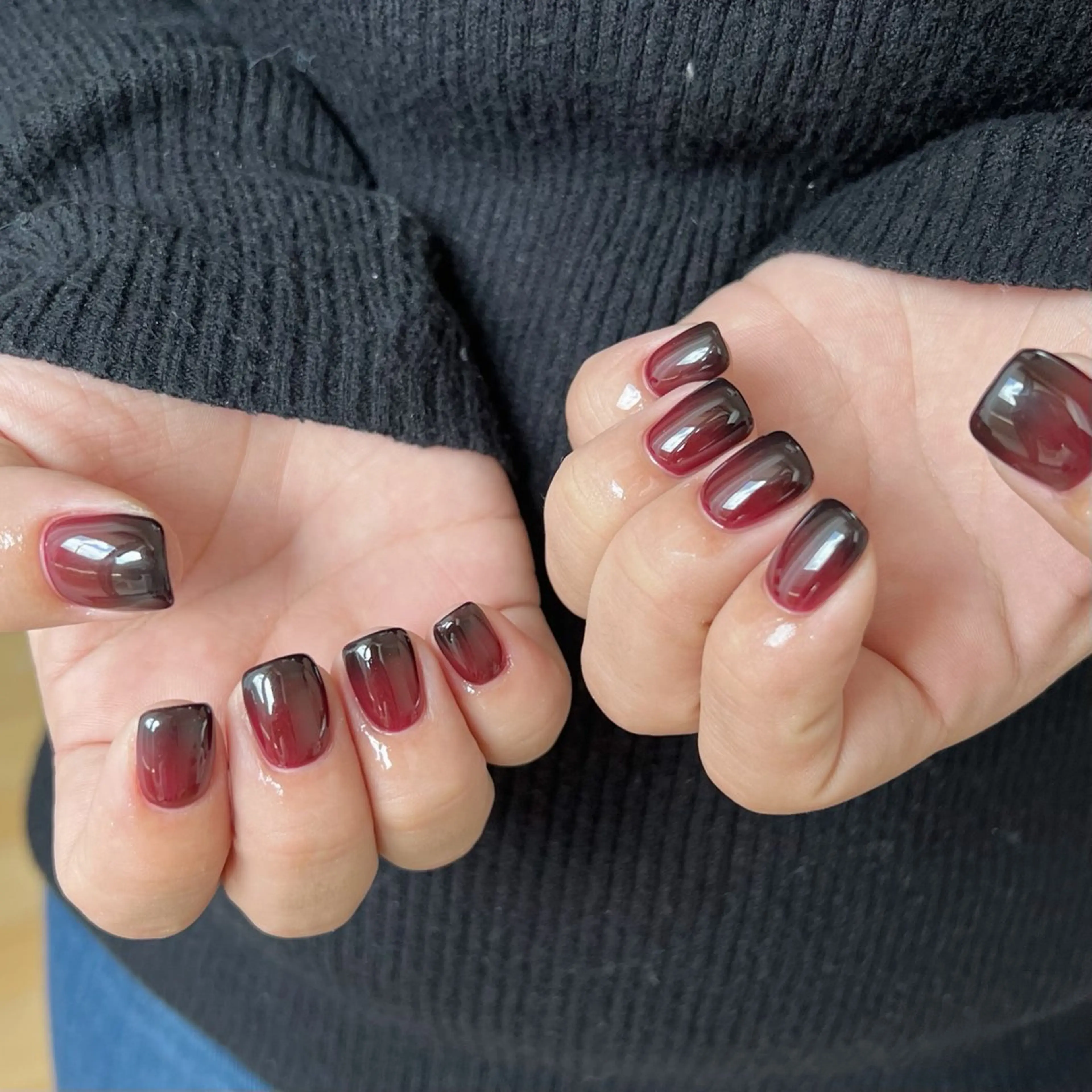 ネイル ボルドー ハンドネイル 川端 京香のネイルデザイン