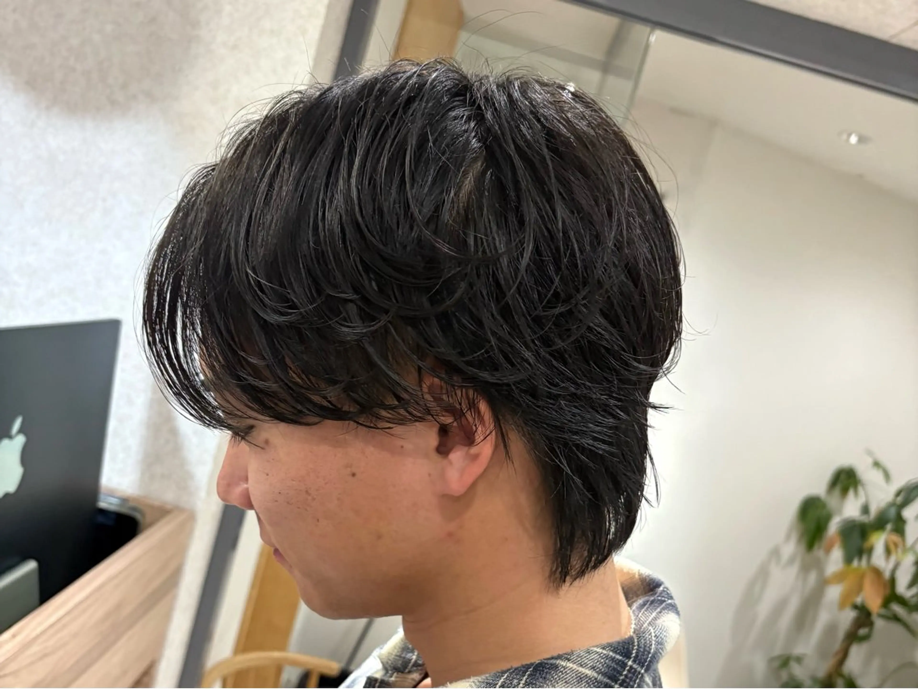 パーマ メンズ カット パーマ 透明感/艶髪/ 石山浩二のヘアスタイル