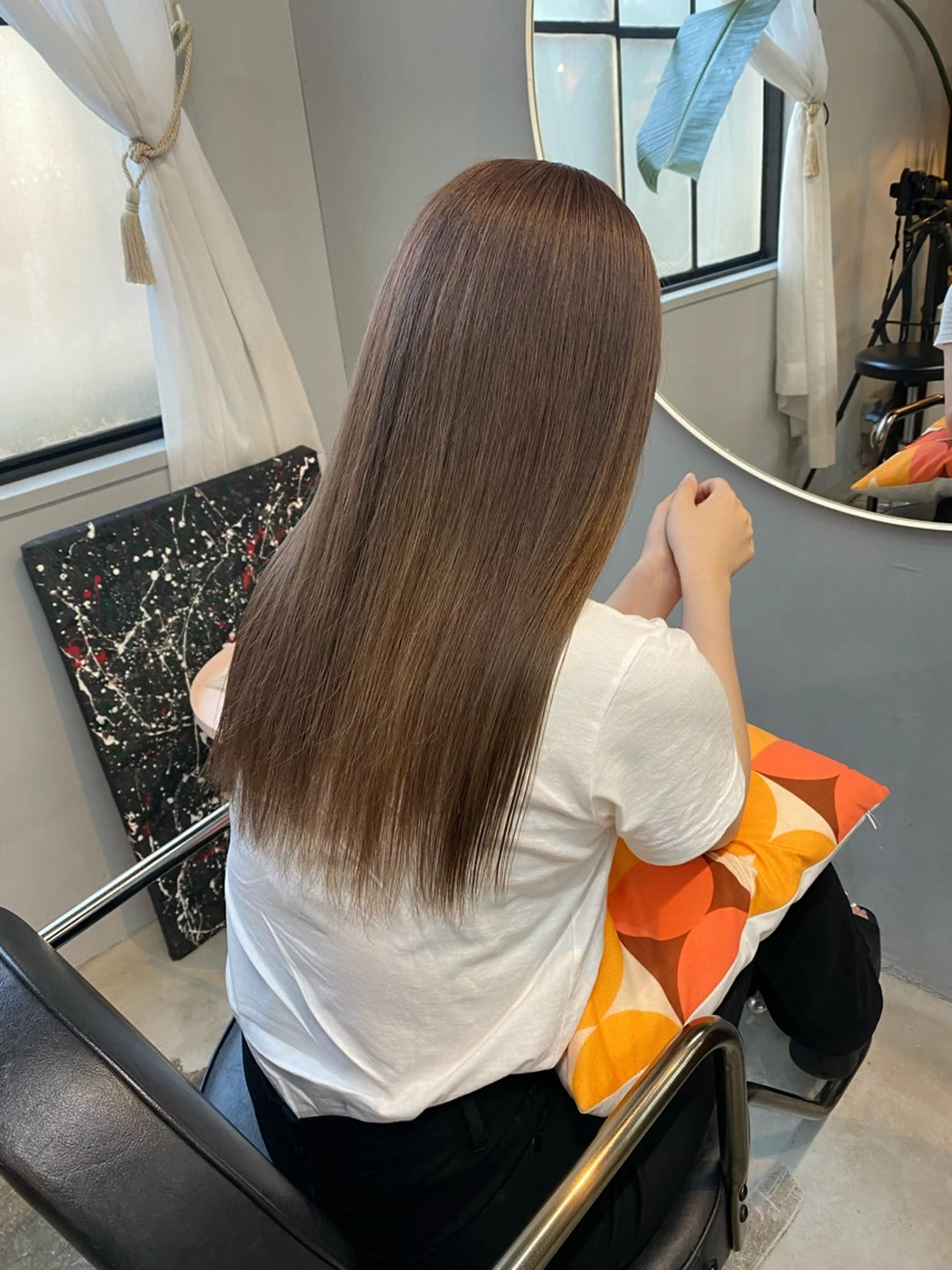 セミロング カラー ヘアアレンジ chapter問屋町 💘小室明華のヘアスタイル