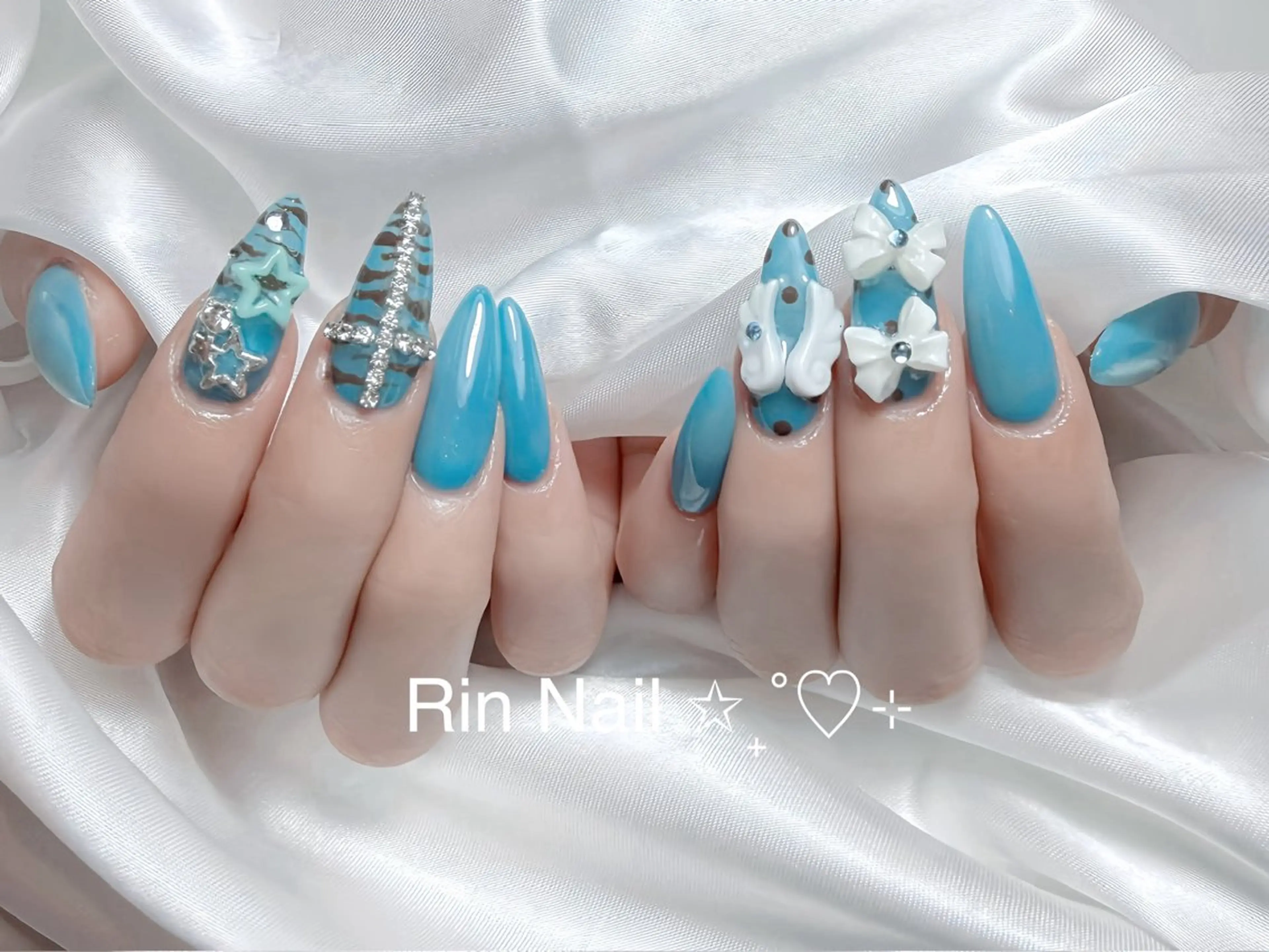 ネイル アートネイル ジェルネイル ロングネイル ニュアンスネイル スカルプネイル ハンドネイル Rin Nail 新大久保店のネイルデザイン