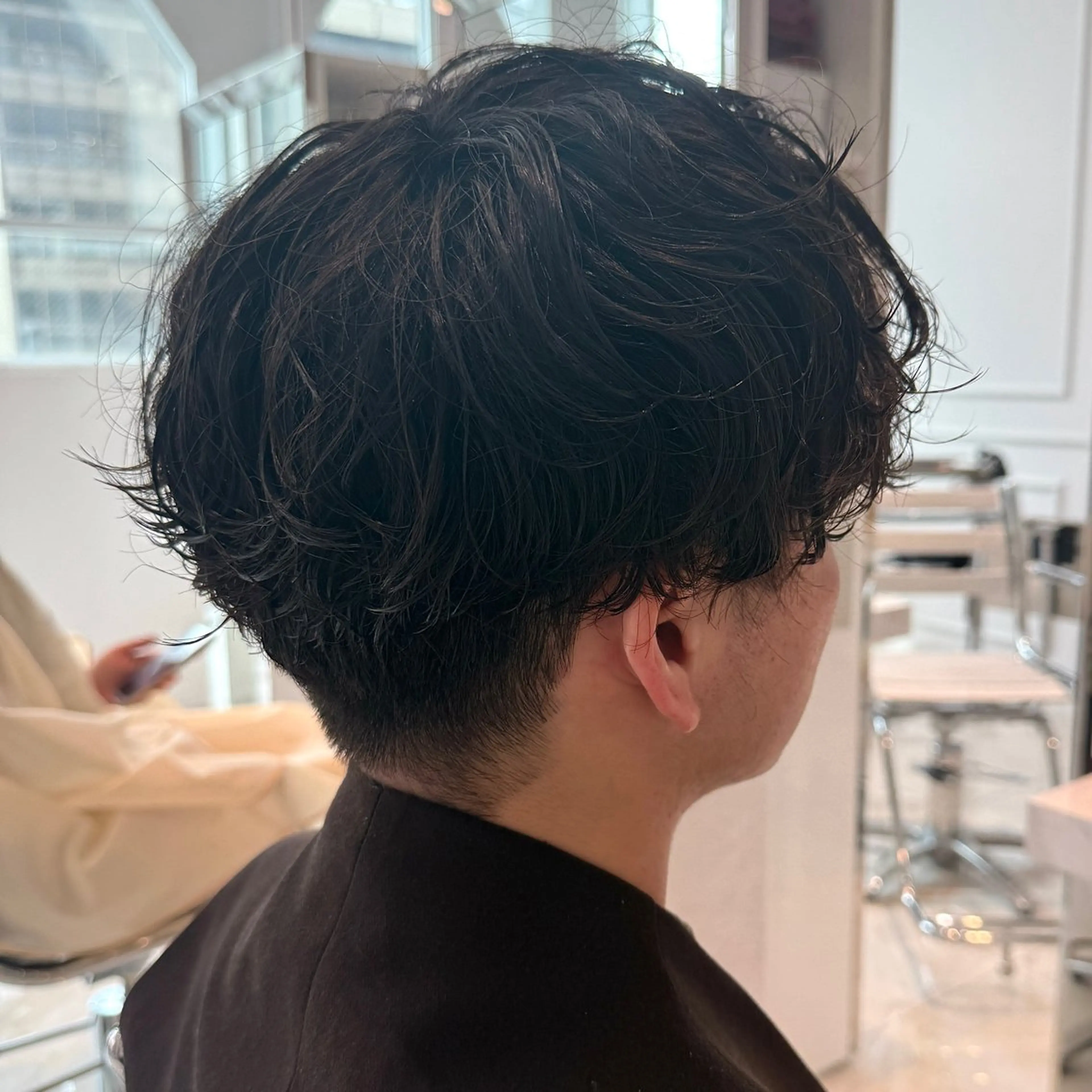 パーマ メンズ メンズパーマ 小顔レイヤー/ 透明感カラー/増田のヘアスタイル