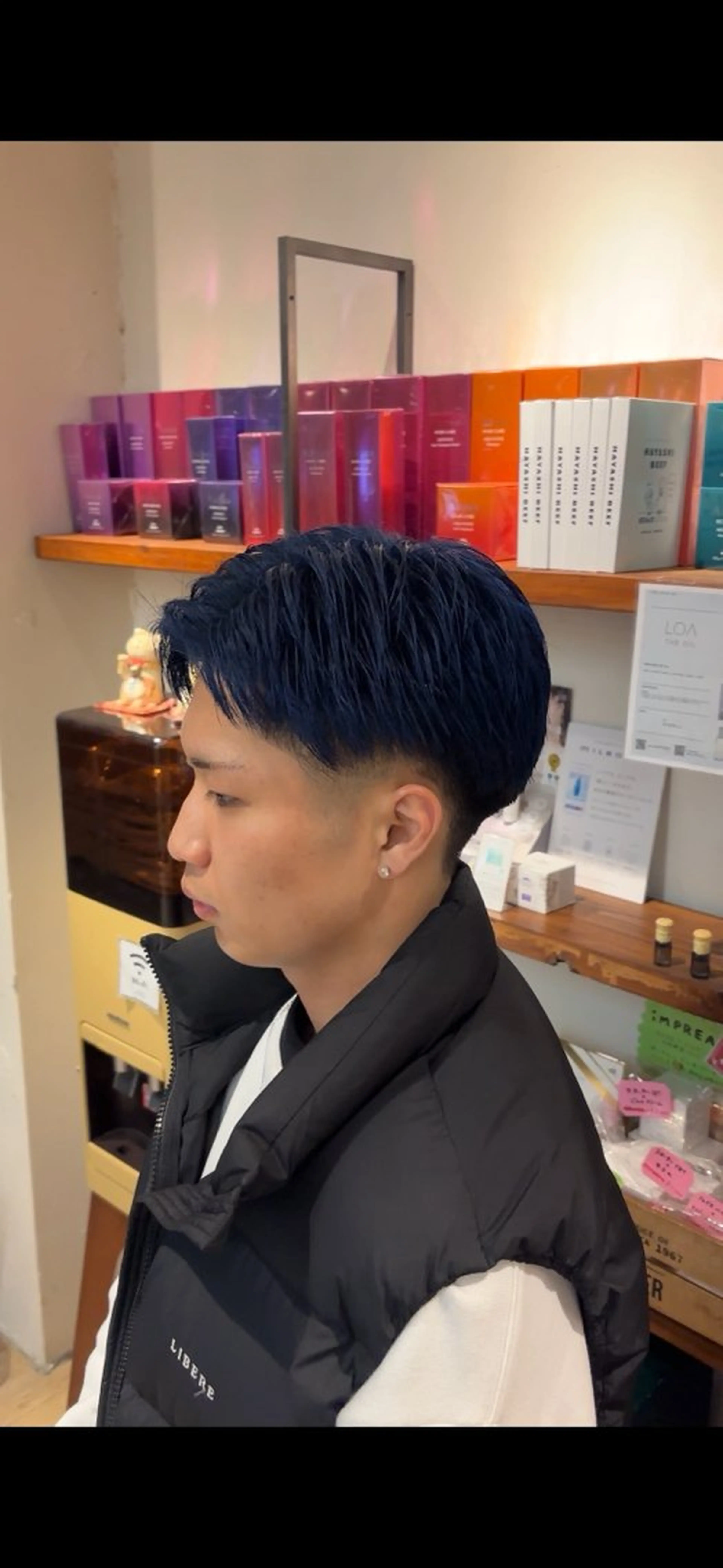 ショート メンズ カット ヘアカラー 洛樹 /海外風ヘアー /フェード/パーマのヘアスタイル