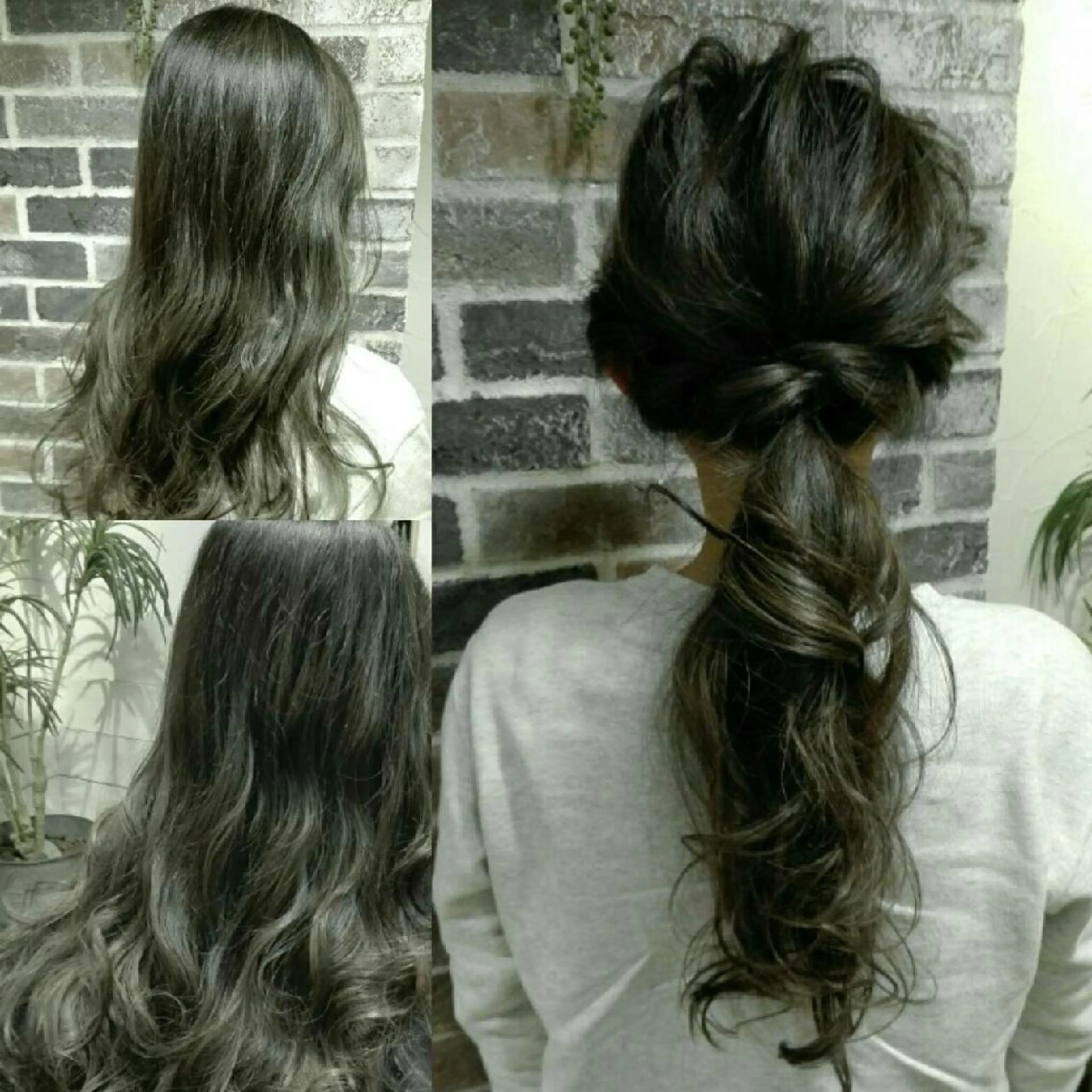 ロング カラー パーマ ヘアアレンジ グレージュ ハイライトカラー ハイライト Beauty＆Relaxation MEGUMI所属・MEGUMI megumiのヘアスタイル