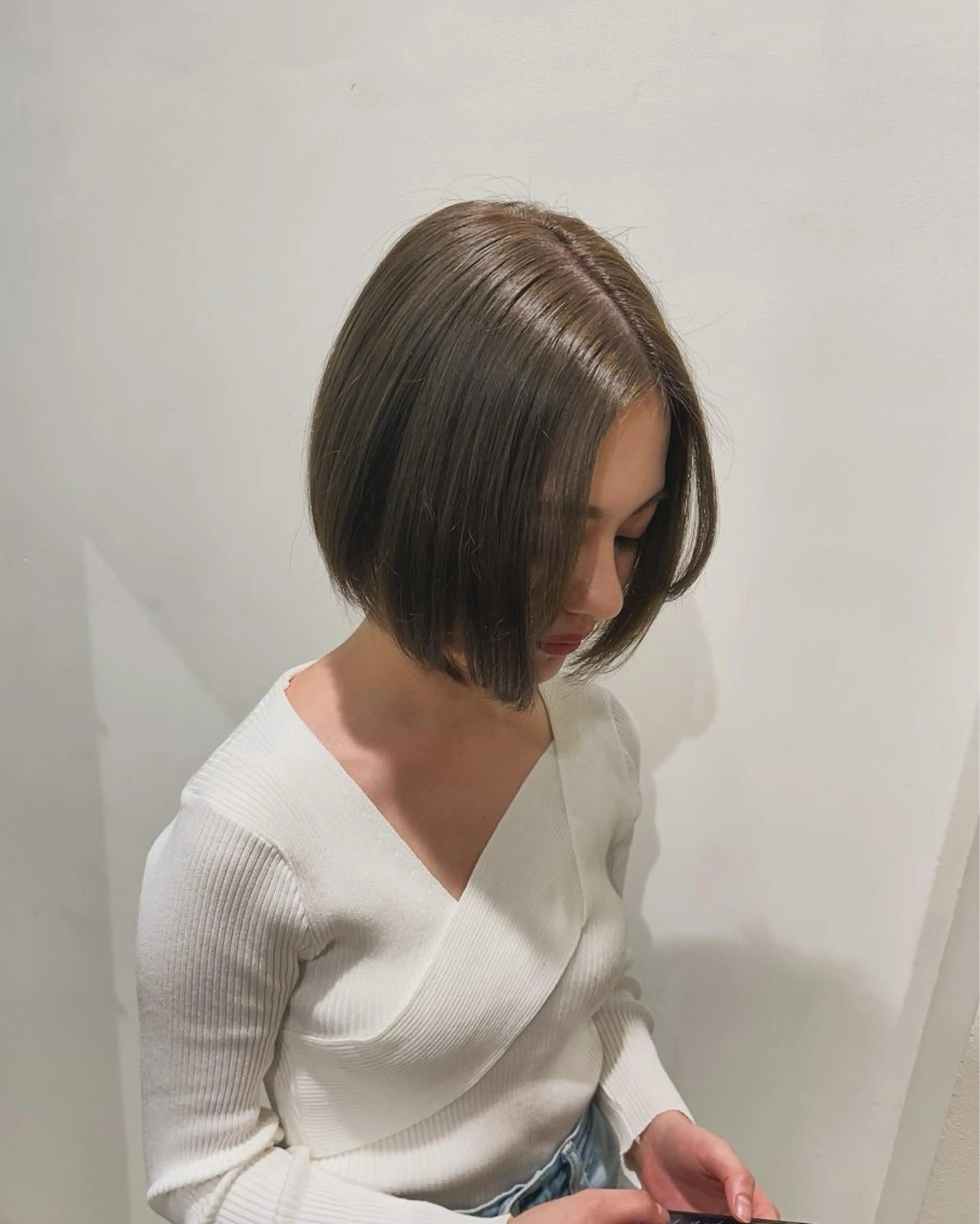 ミディアム 酒徳 唯斗のヘアスタイル