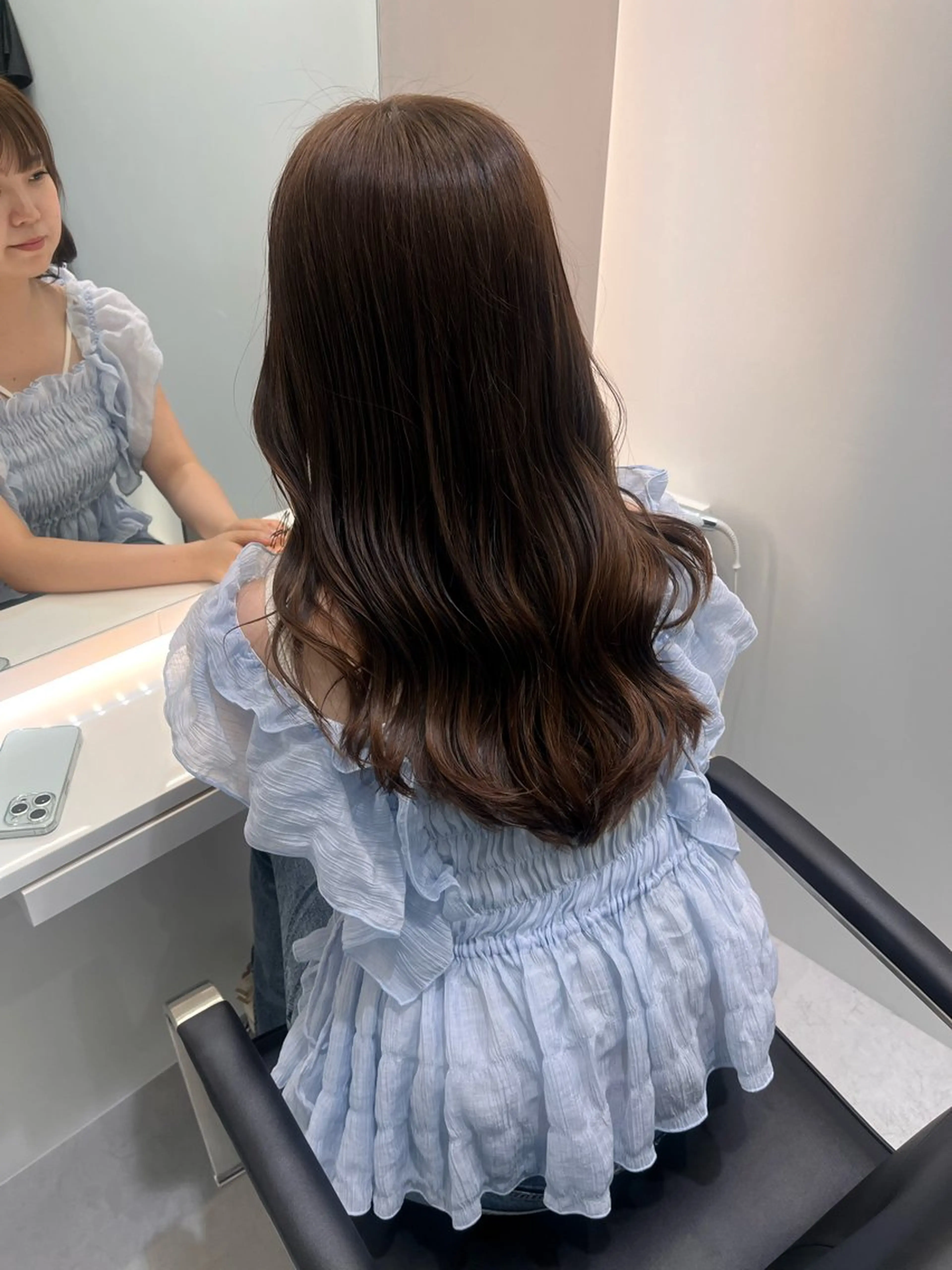 セミロング カラー ヘアアレンジ カット ヘアカラー トリートメント ヘアセット 愛されカラー🩷 はるなのヘアスタイル