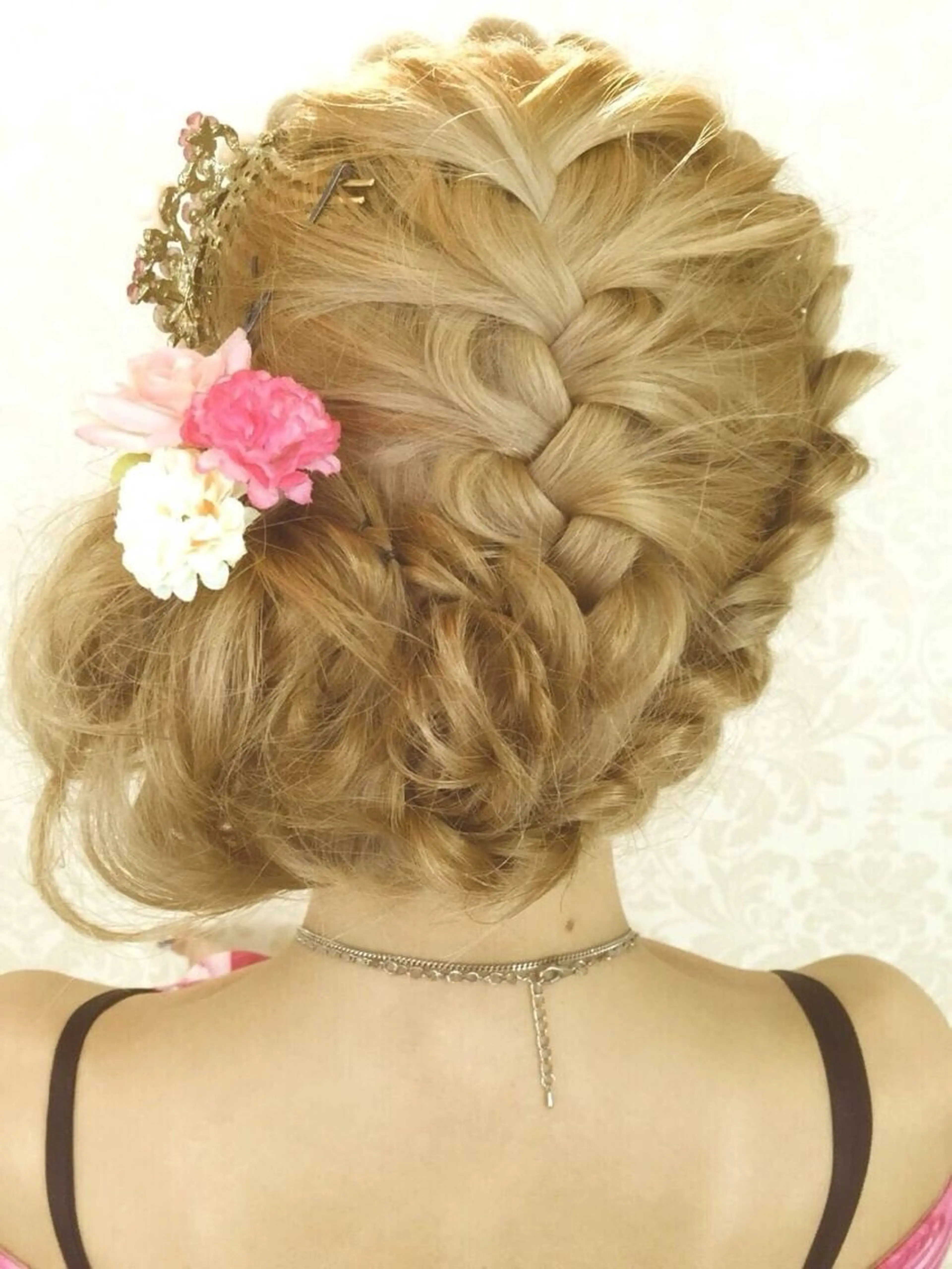 セミロング ヘアアレンジ シールエクステ🎀 ハイトーン特化🎀のヘアスタイル