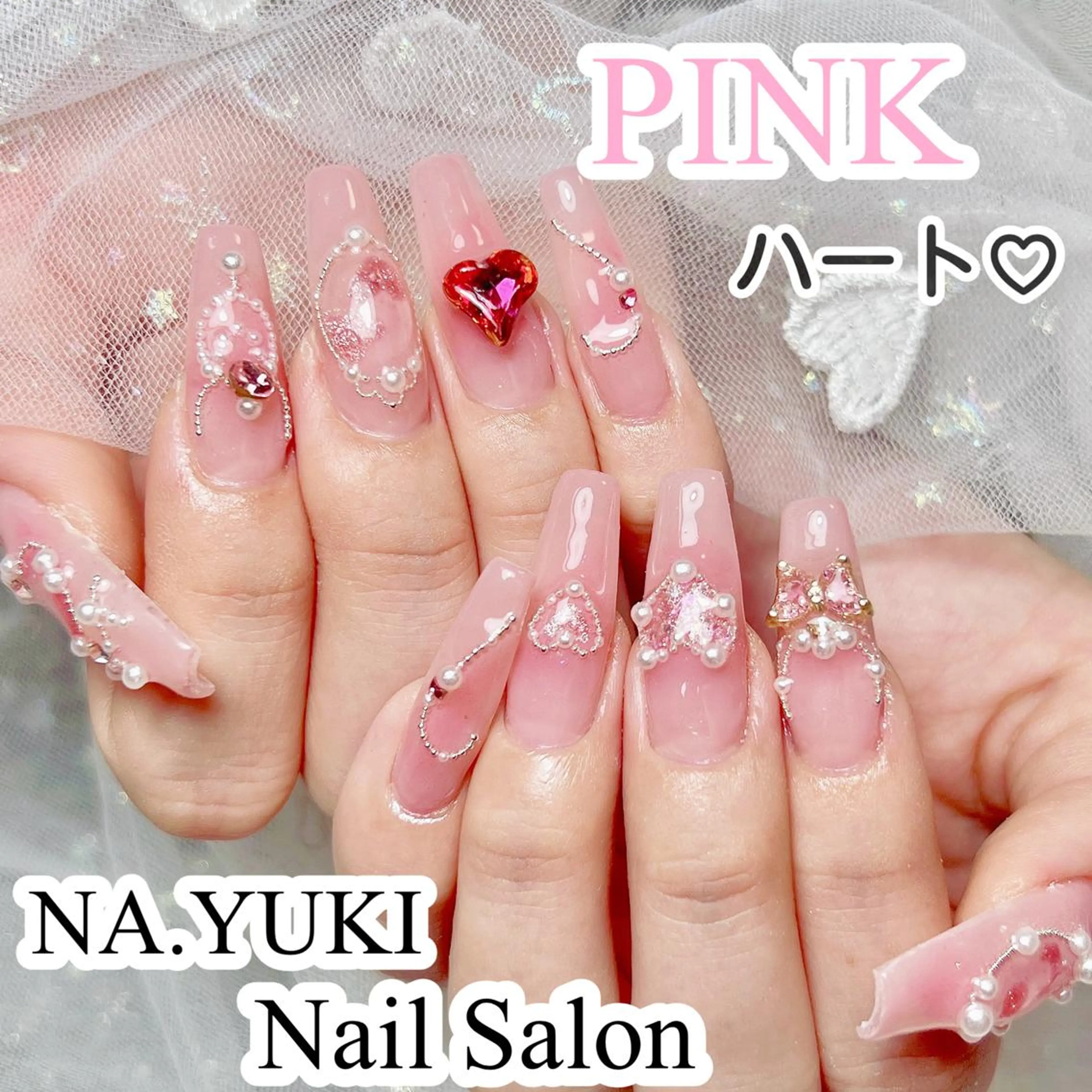 人気NO.1🌸チップ長さだし+10本持ち込みデザインやり放題+💎パーツつけ放題🌸7980の写真