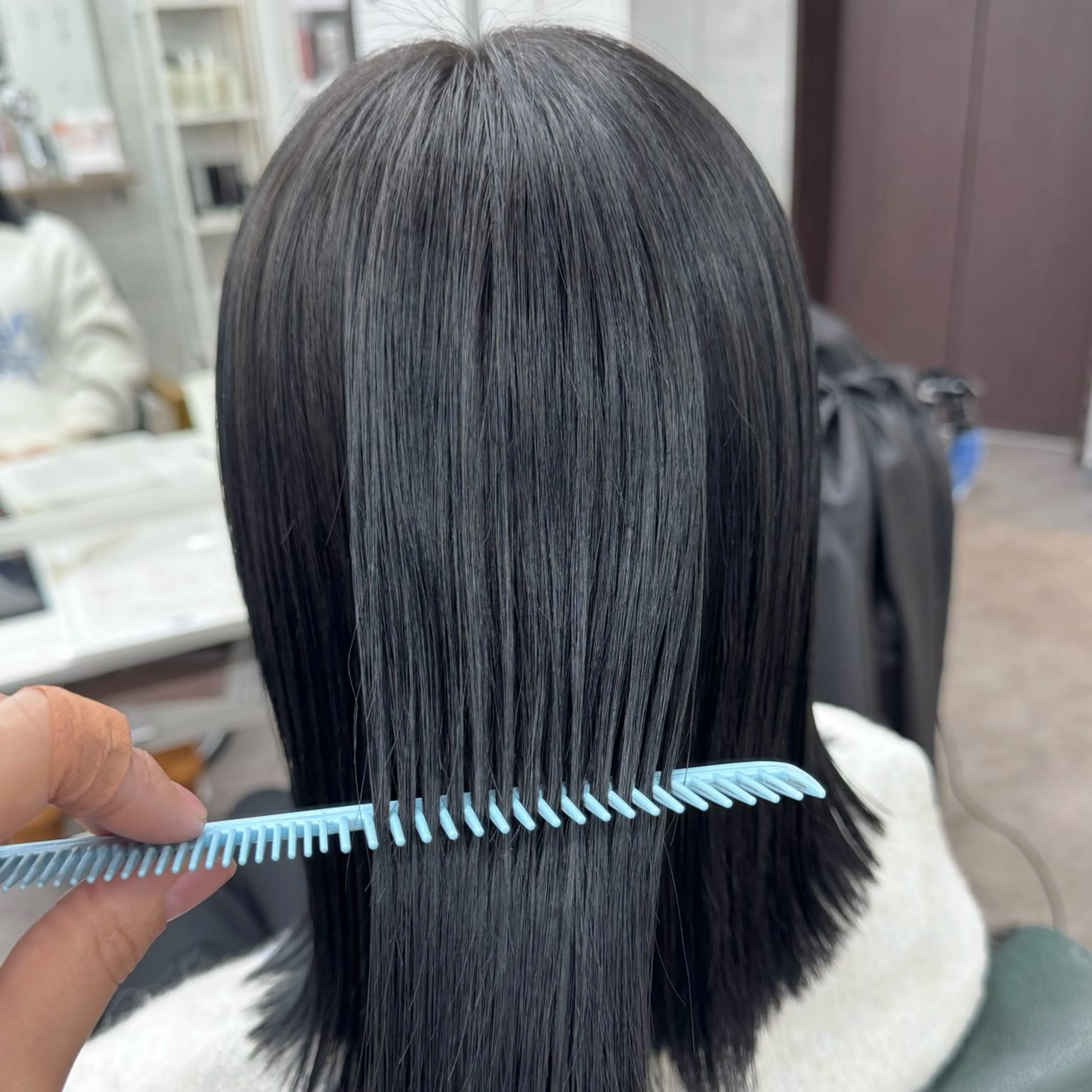 セミロング カラー カット ヘアカラー トリートメント JUNSHIN🦋 ヘアセット／カラーのヘアスタイル