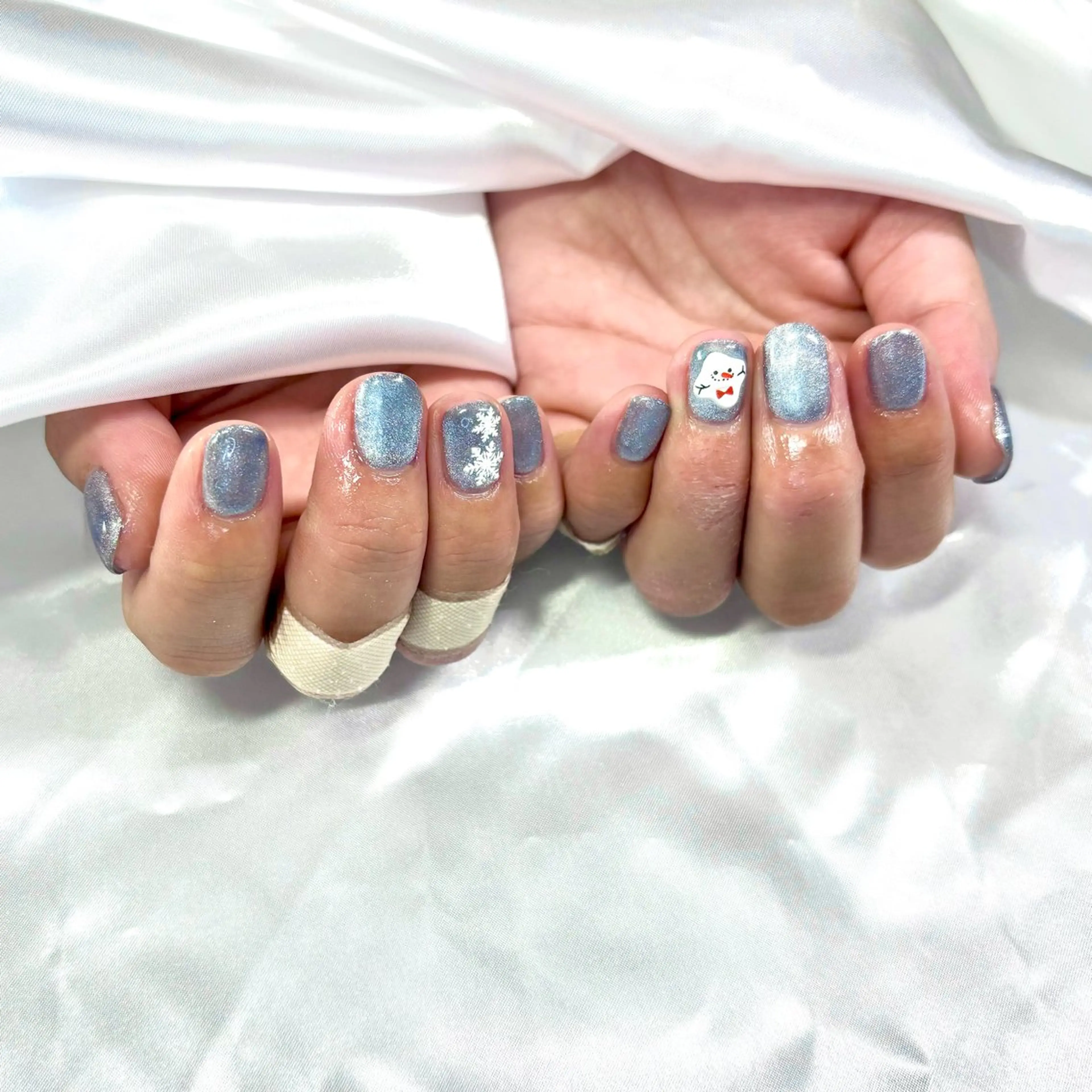 ネイル ブルー マグネットネイル 山田 麻樹のネイルデザイン