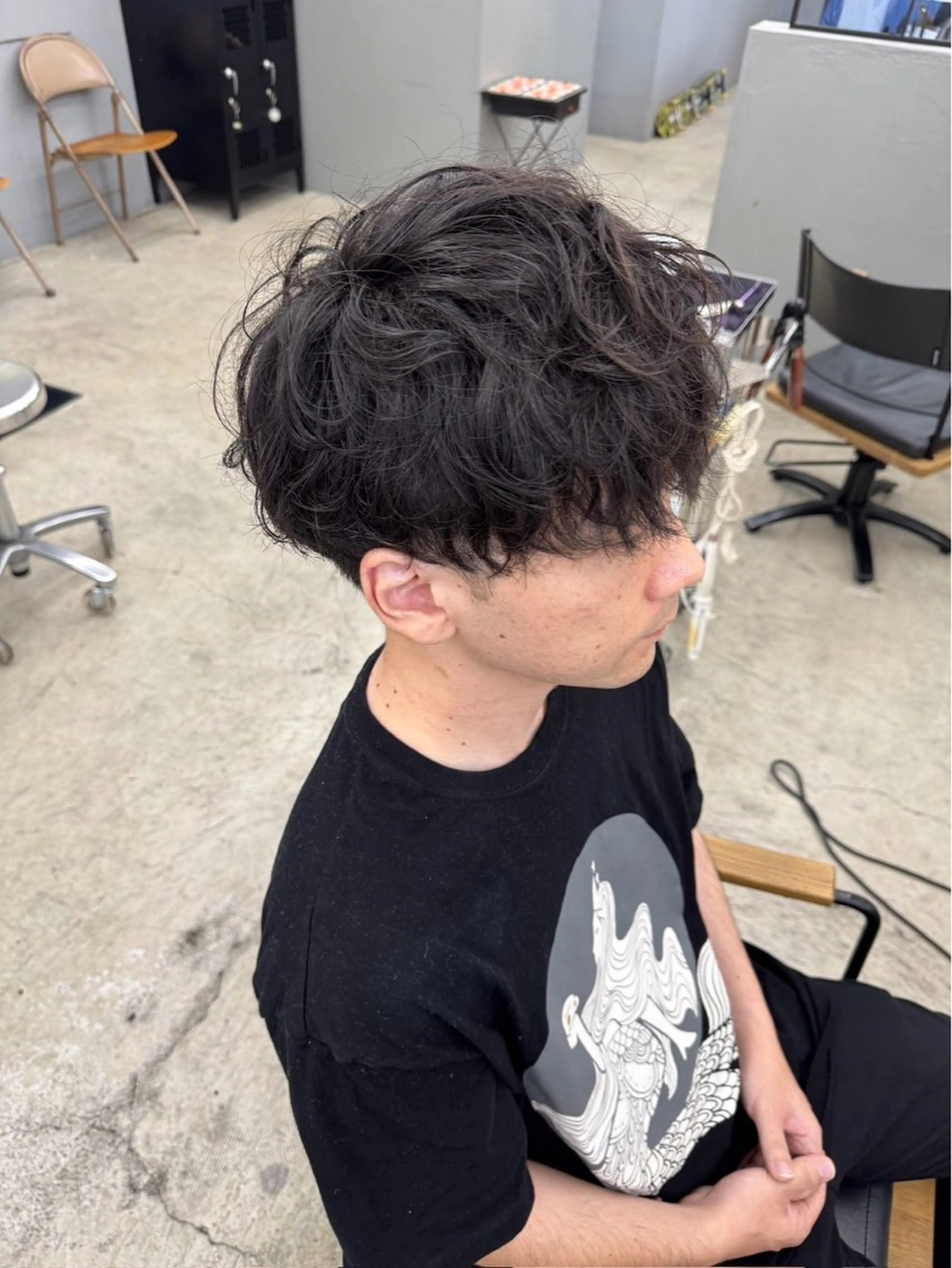 ショート パーマ メンズ カット パーマ メンズ専門サロン wokeのヘアスタイル