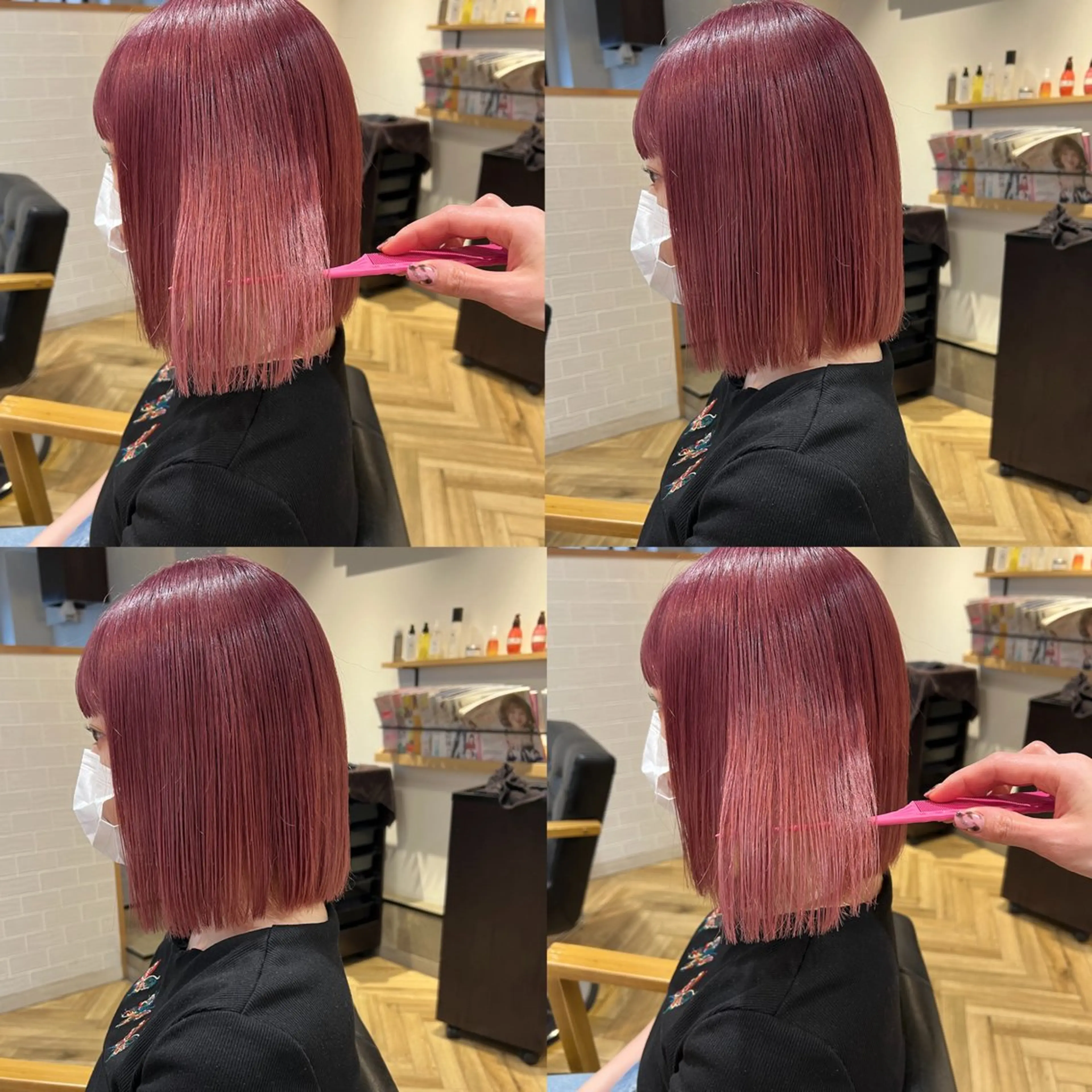 セミロング カラー 艶カラー/韓国顔周り 🎀mamiのヘアスタイル