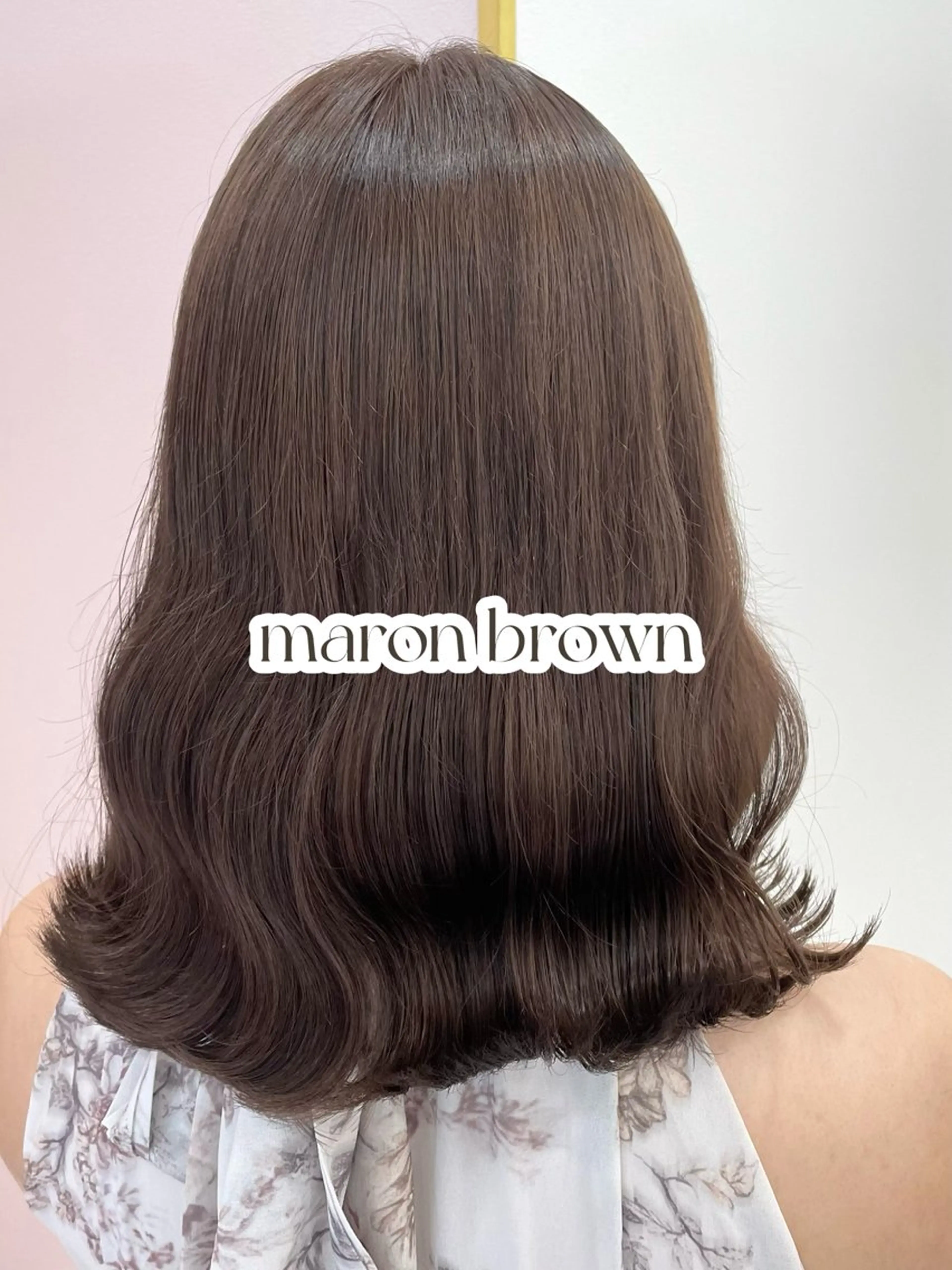 ミディアム カラー ブラウンカラー マロンブラウン カット ヘアカラー トリートメント ガーリーカラー🩷 ユウ🍓💞のヘアスタイル