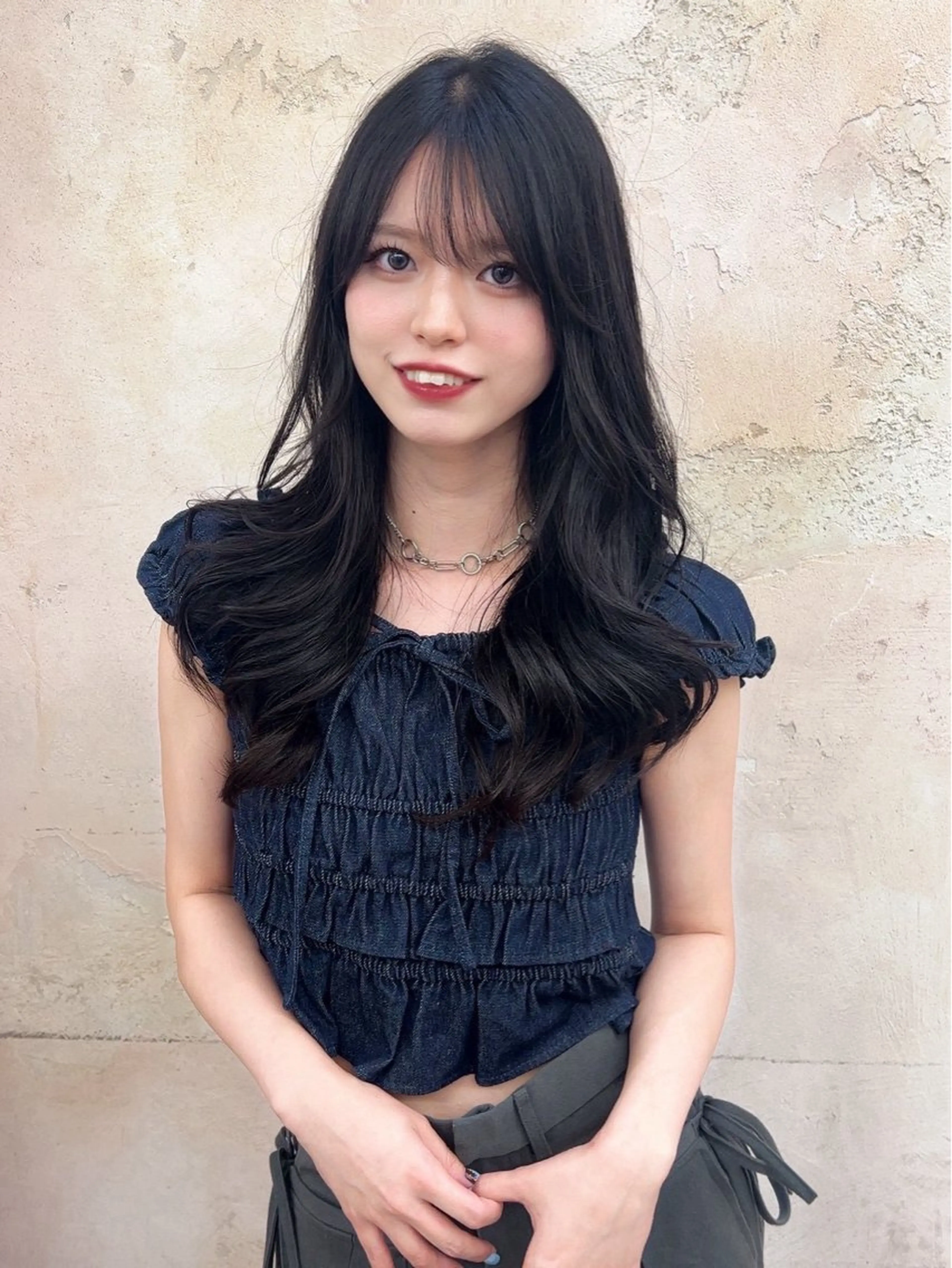 ロング カット トリートメント ヘッドスパ 縮毛矯正/ブリーチ なしダブルカラー輝希のヘアスタイル