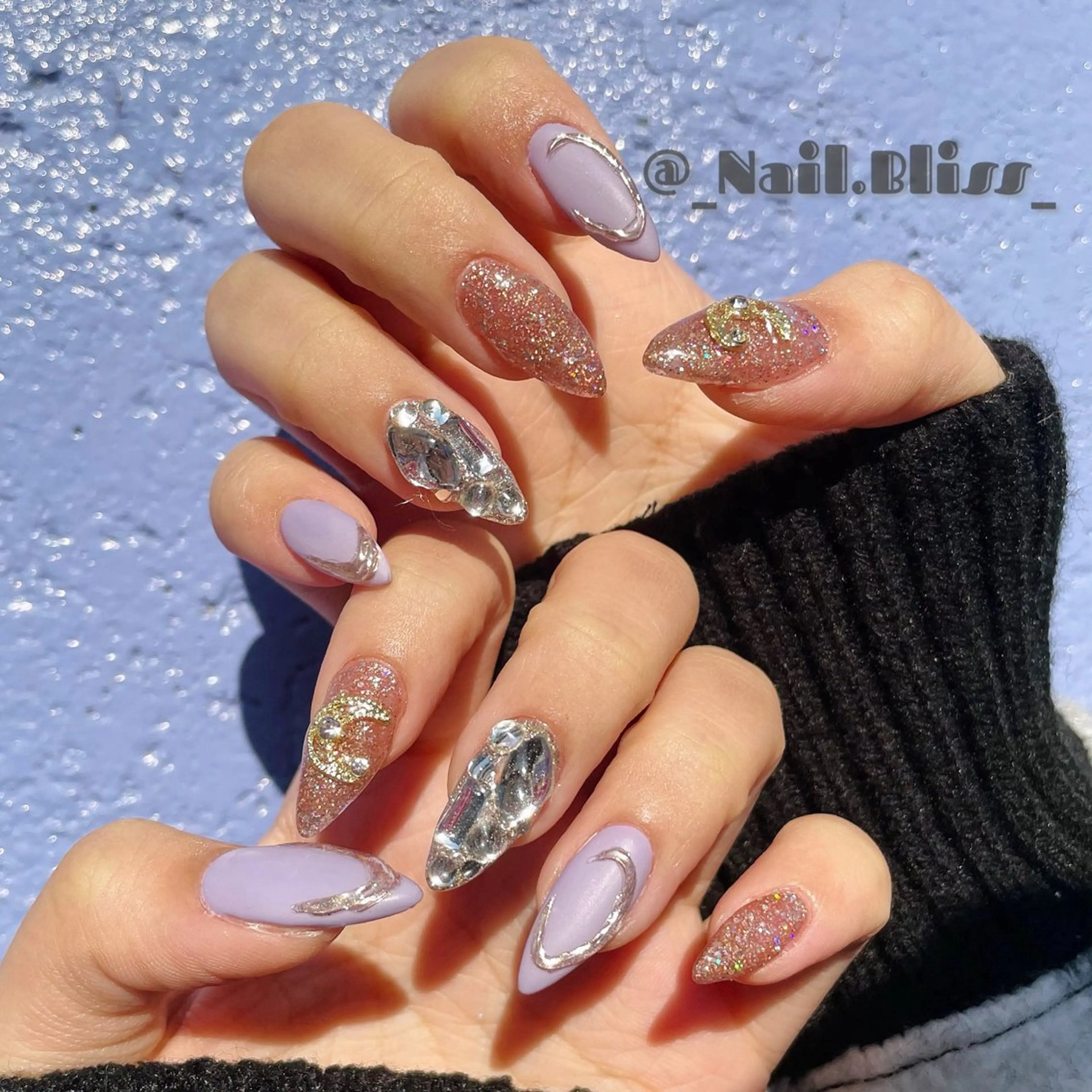 ネイル マットネイル ミラーネイル ハンドネイル NAIL BLISSのネイルデザイン