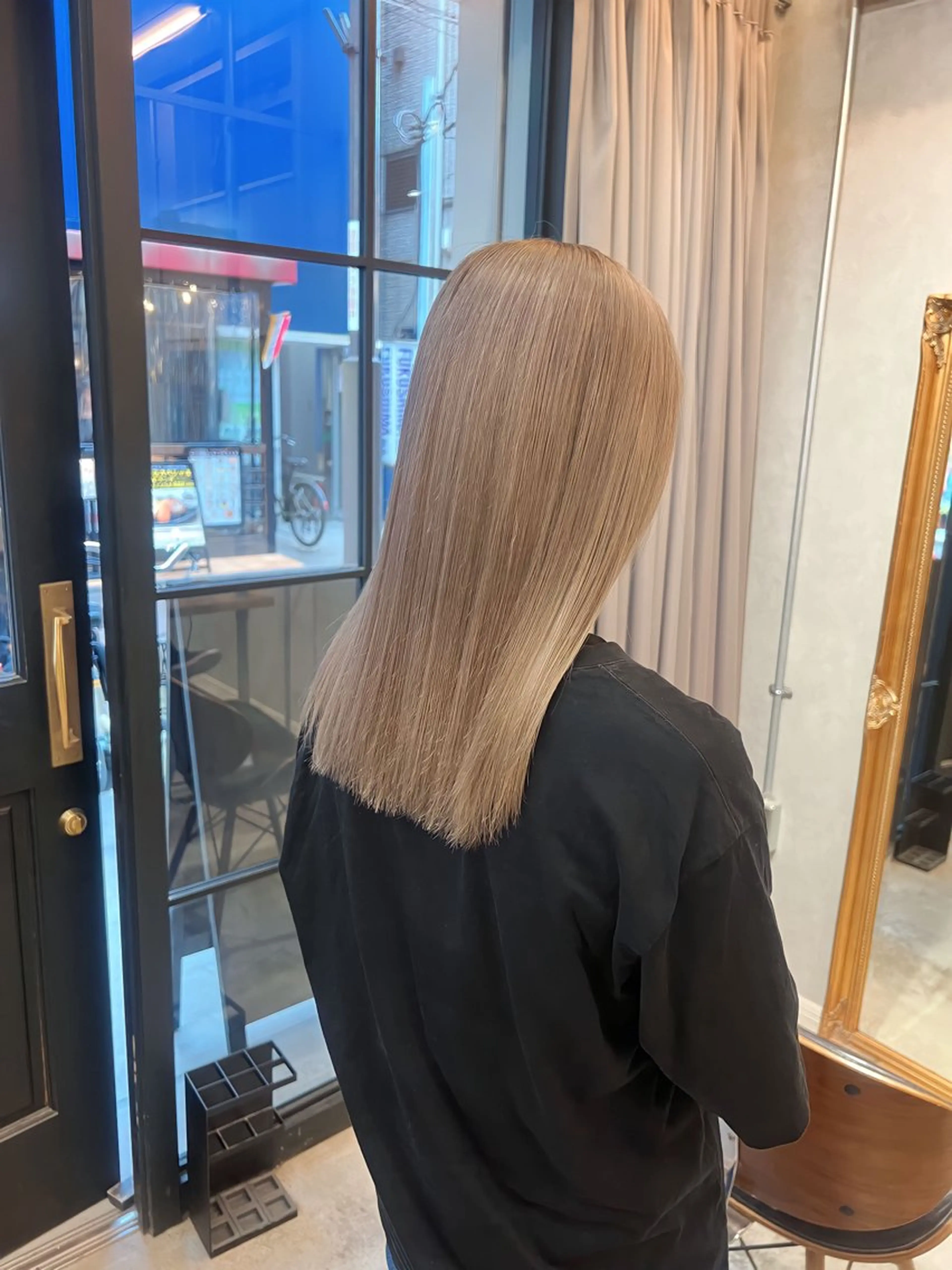 セミロング カラー グレージュ ミルクティーグレージュ Asobi所属・透明感♡くすみカラー 🍏Haruka🍏のヘアスタイル