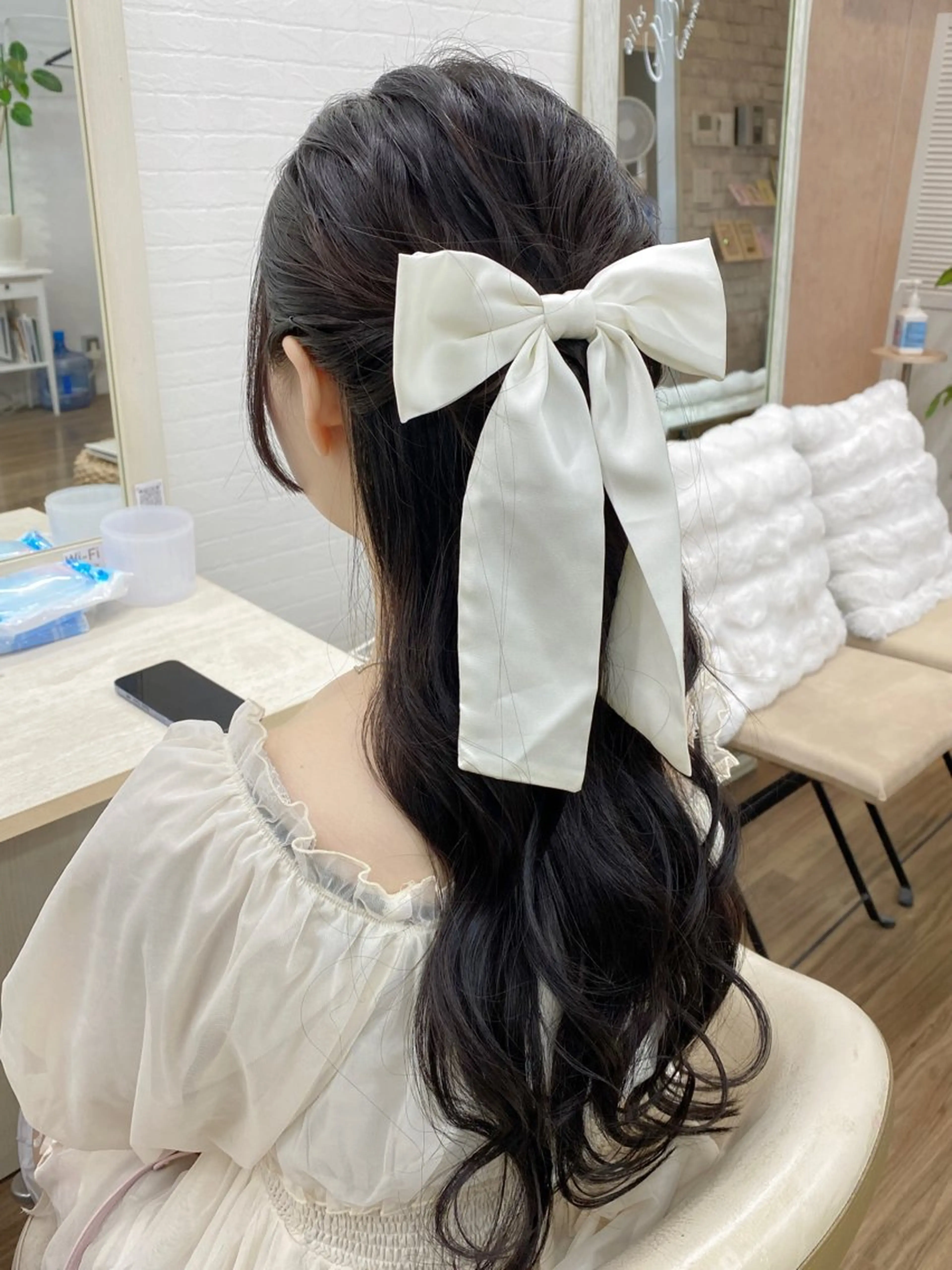 ヘアアレンジ ハーフアップ ヘアセット GLOSS 心斎橋 山上のヘアスタイル