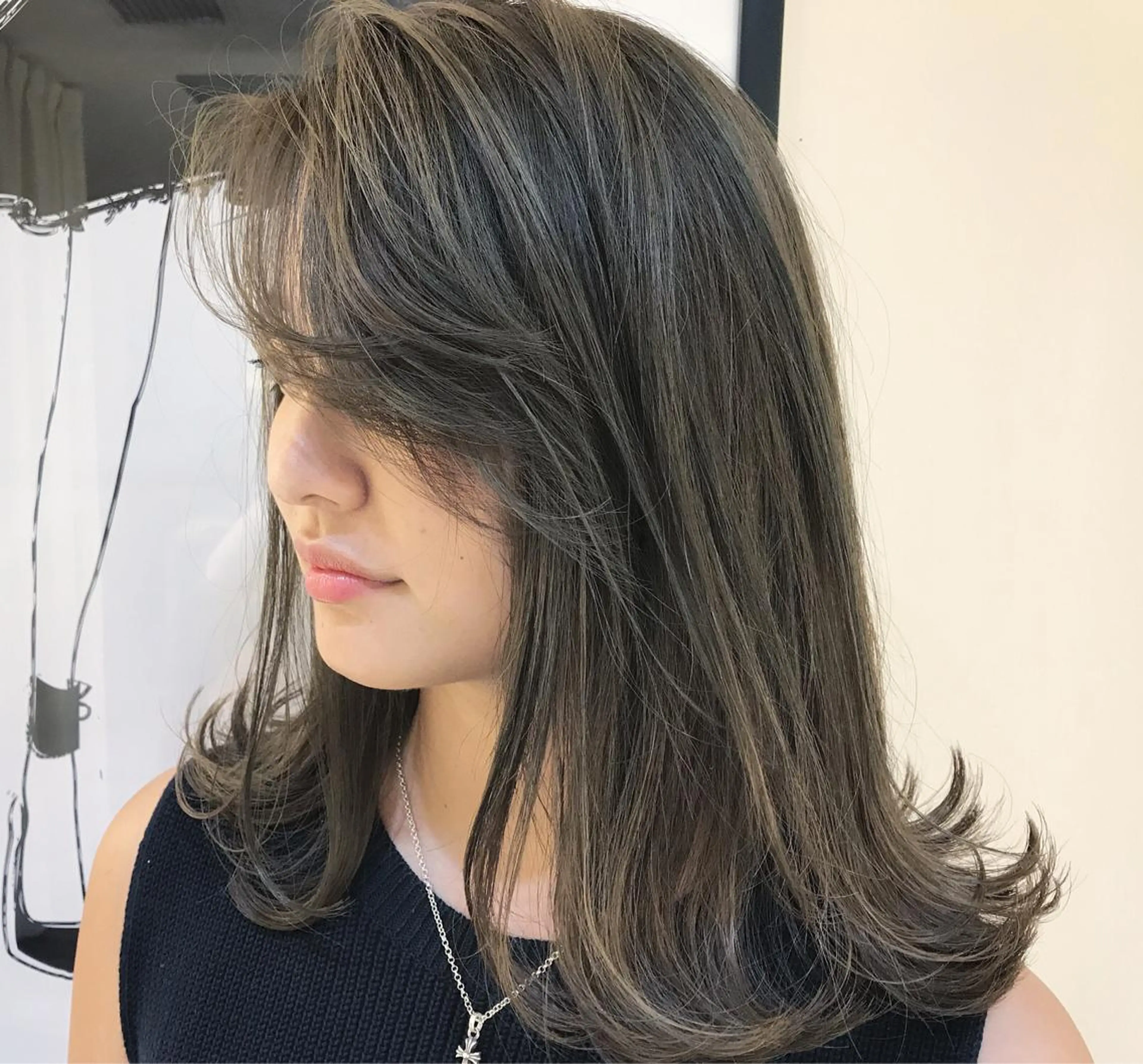 ミディアム カラー 外国人風カラー 髪質改善サロン 心斎橋ARCHEのヘアスタイル