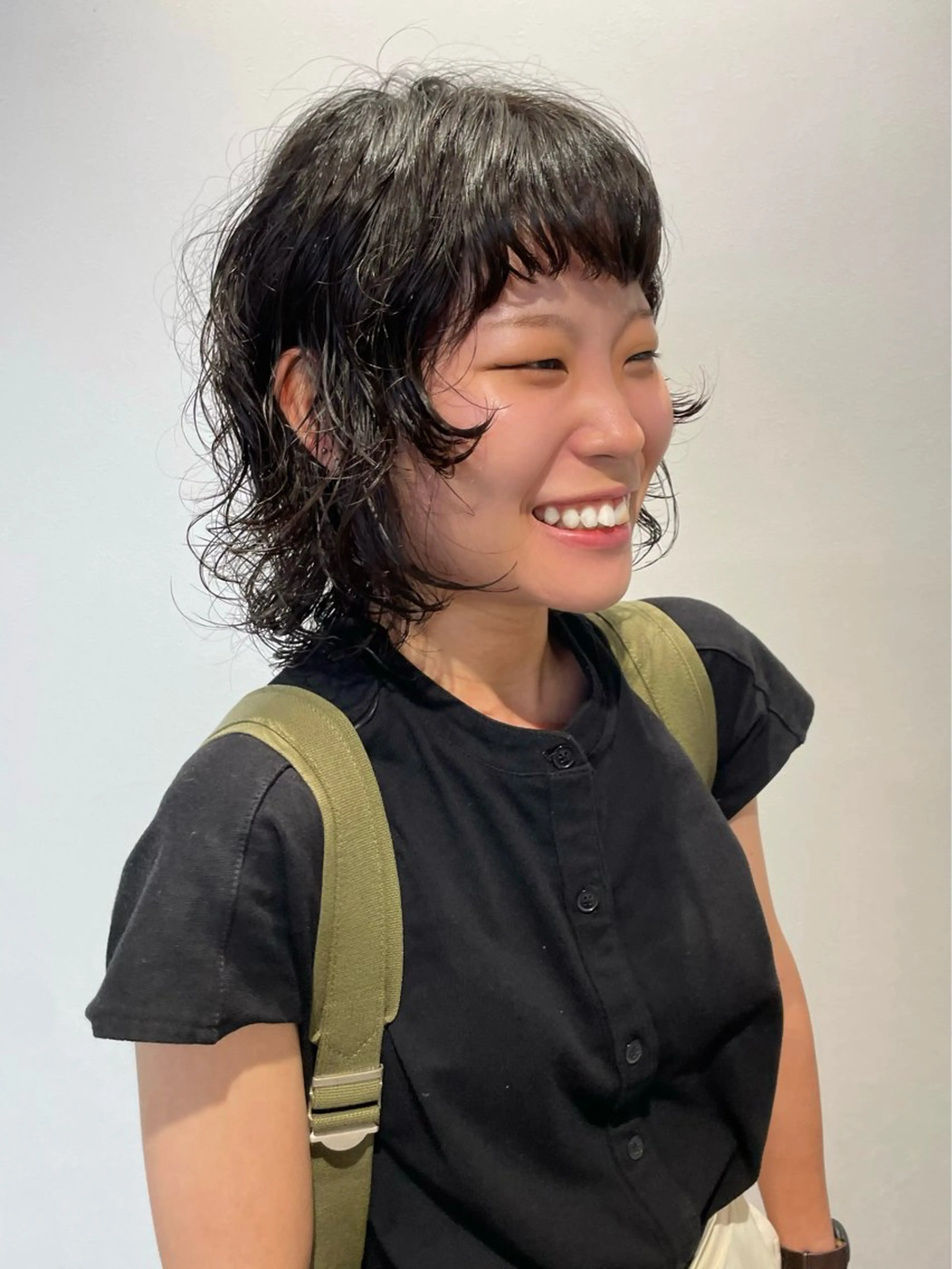 セミロング パーマ セミロングパーマ 髪質改善 レイヤーカット ウルフカット カット パーマ ショート/ボブ/ パーマ/井上のヘアスタイル