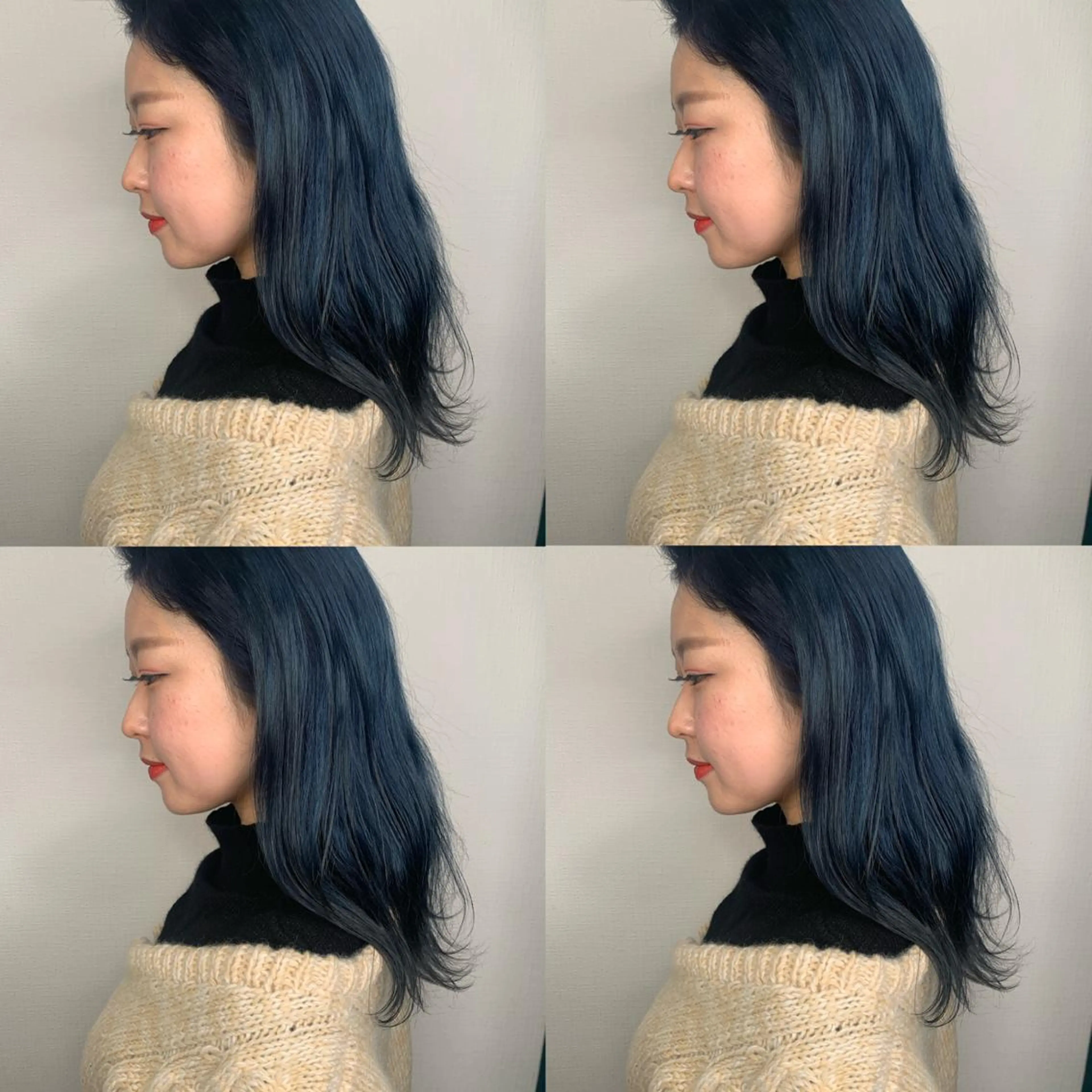 ロング カラー ブルーカラー ヘアカラー 袴田 伊代のヘアスタイル