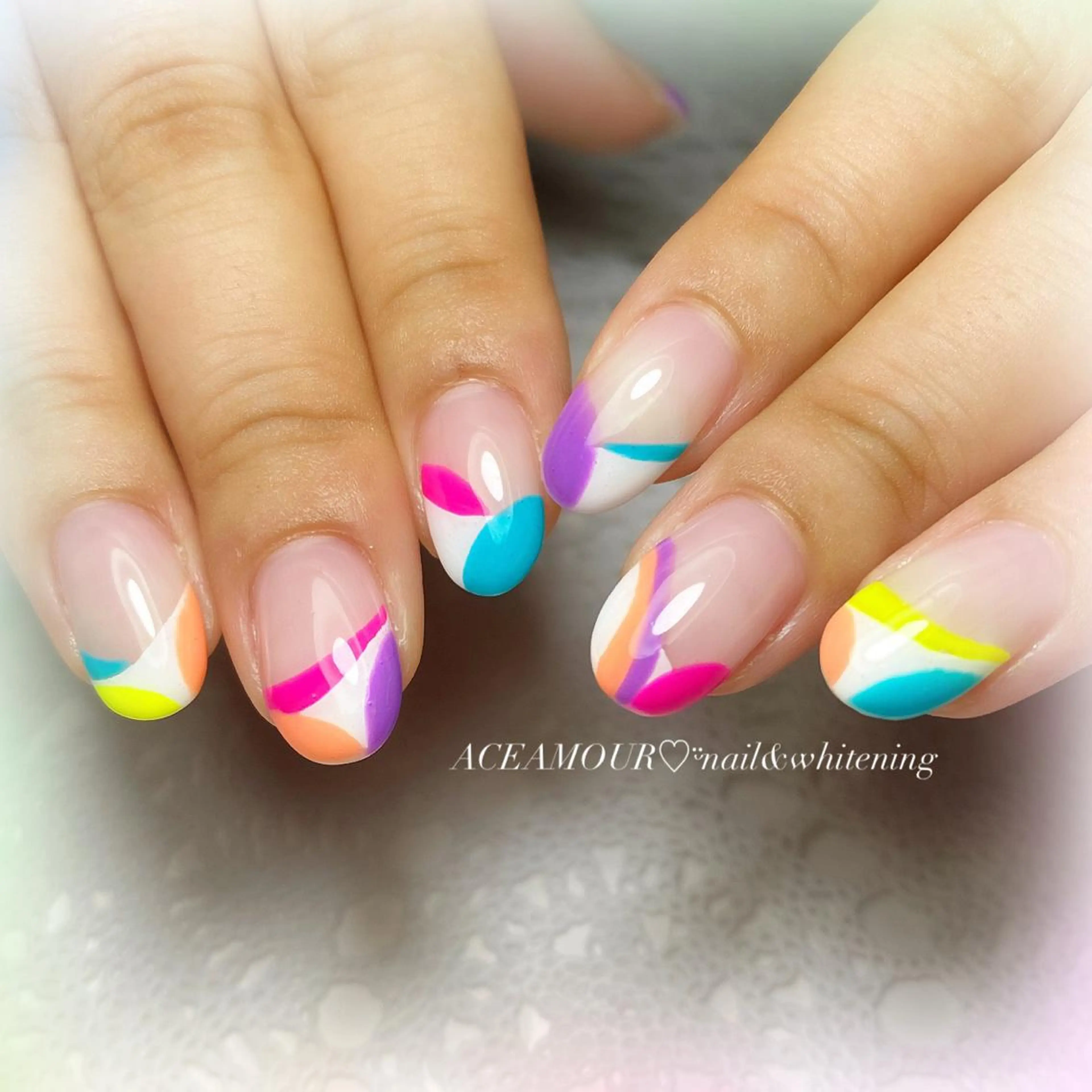 ネイル アートネイル フレンチネイル シンプルネイル ネイル/耳つぼ /新ホワイトニングのネイルデザイン