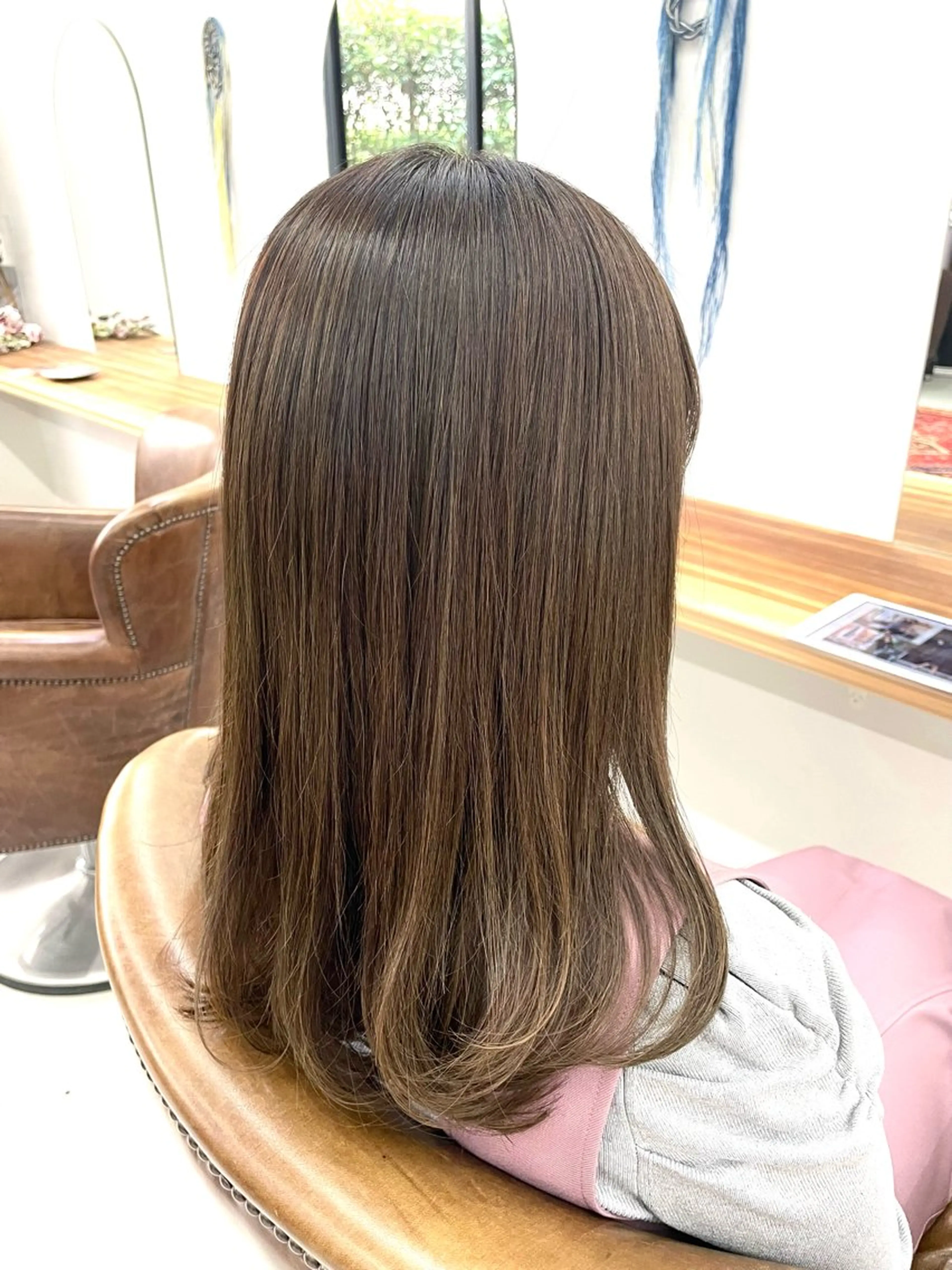 ロング カラー ベージュカラー カット ヘアカラー 慎太朗/パーマ/ボブ /センターパートのヘアスタイル