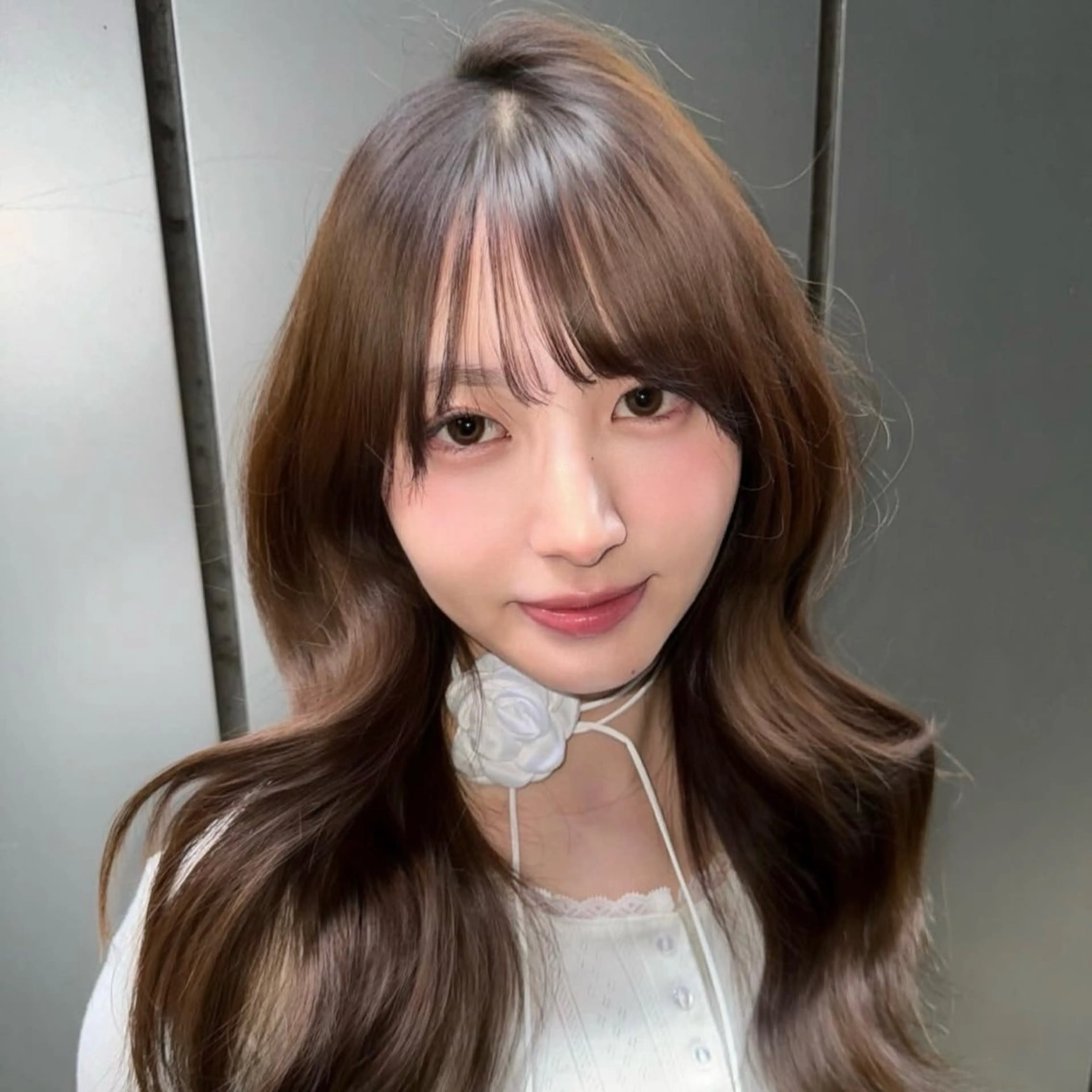 ロング カラー ベージュカラー 韓国風ヘア トリートメント rin 縮毛矯正/ 髪質改善のヘアスタイル